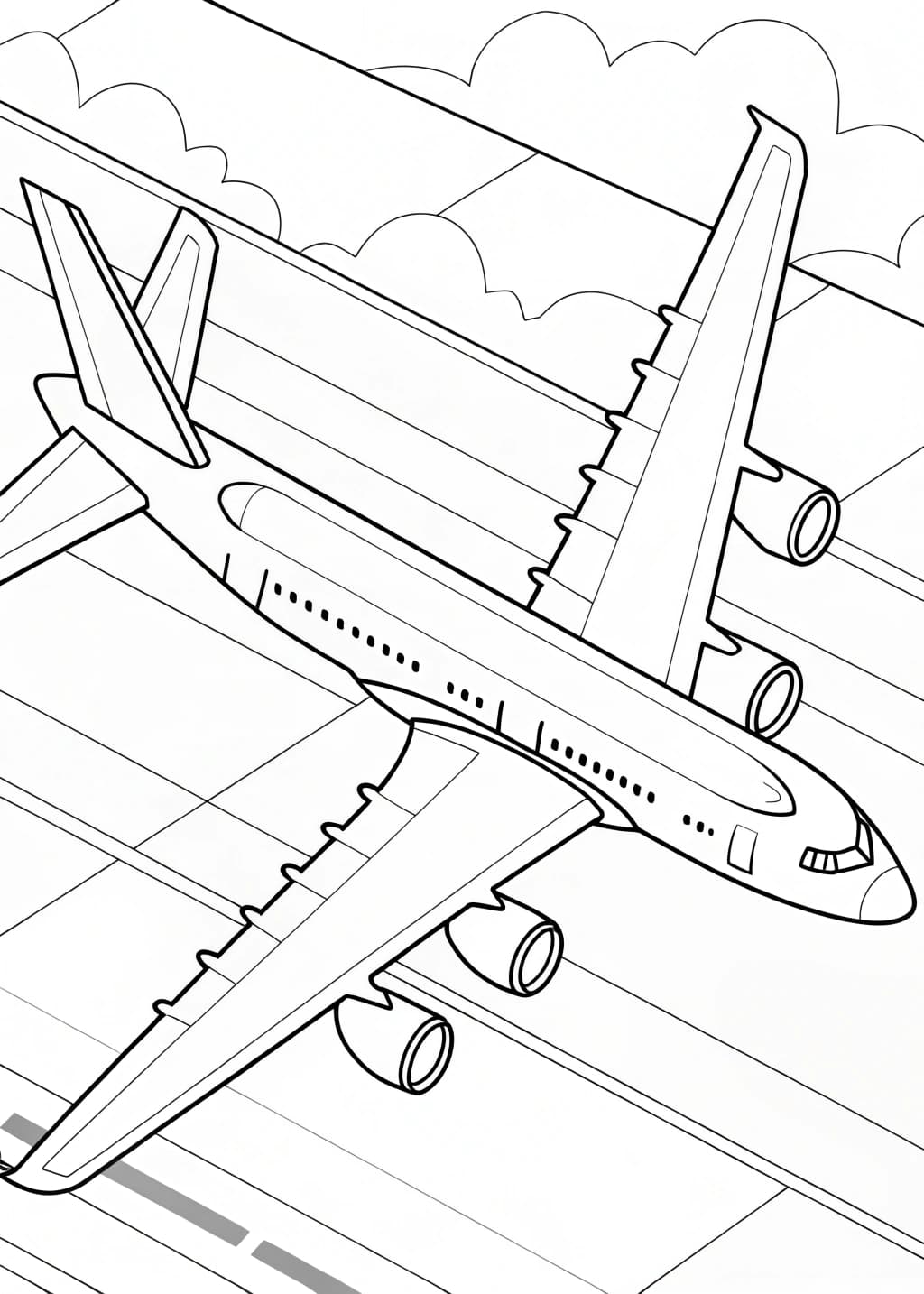Airbus A320 Coloring Page