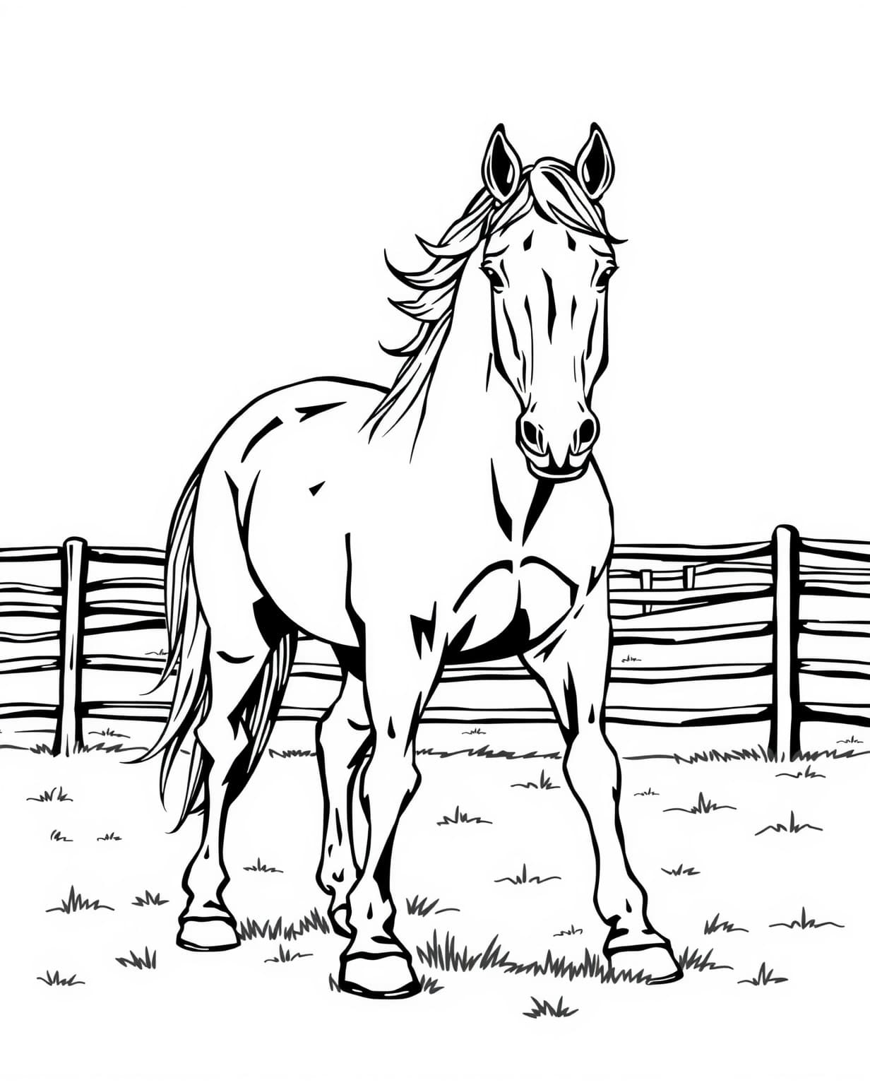 American Quarter Horse Coloring Page
