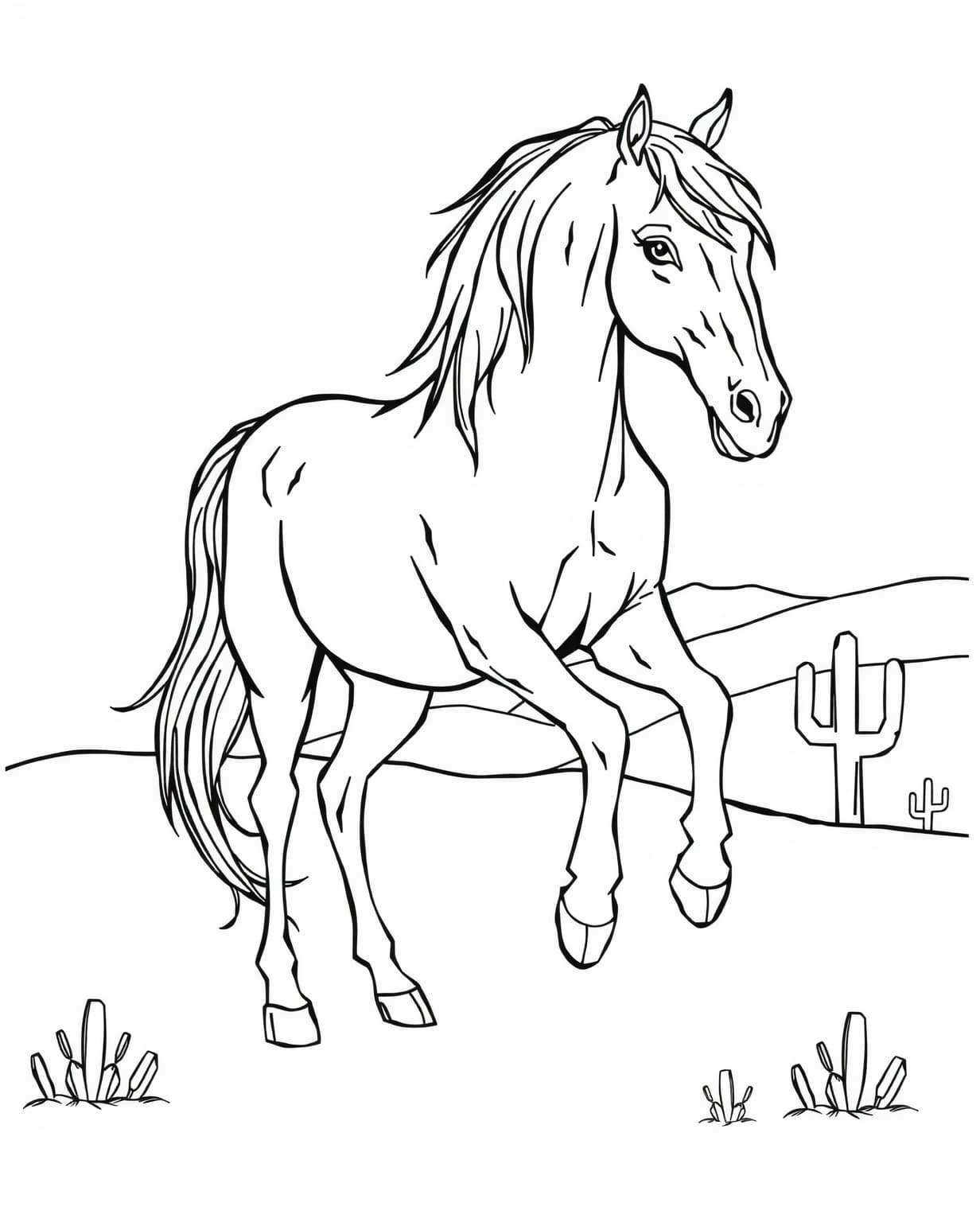 Arabian Horse Coloring Page