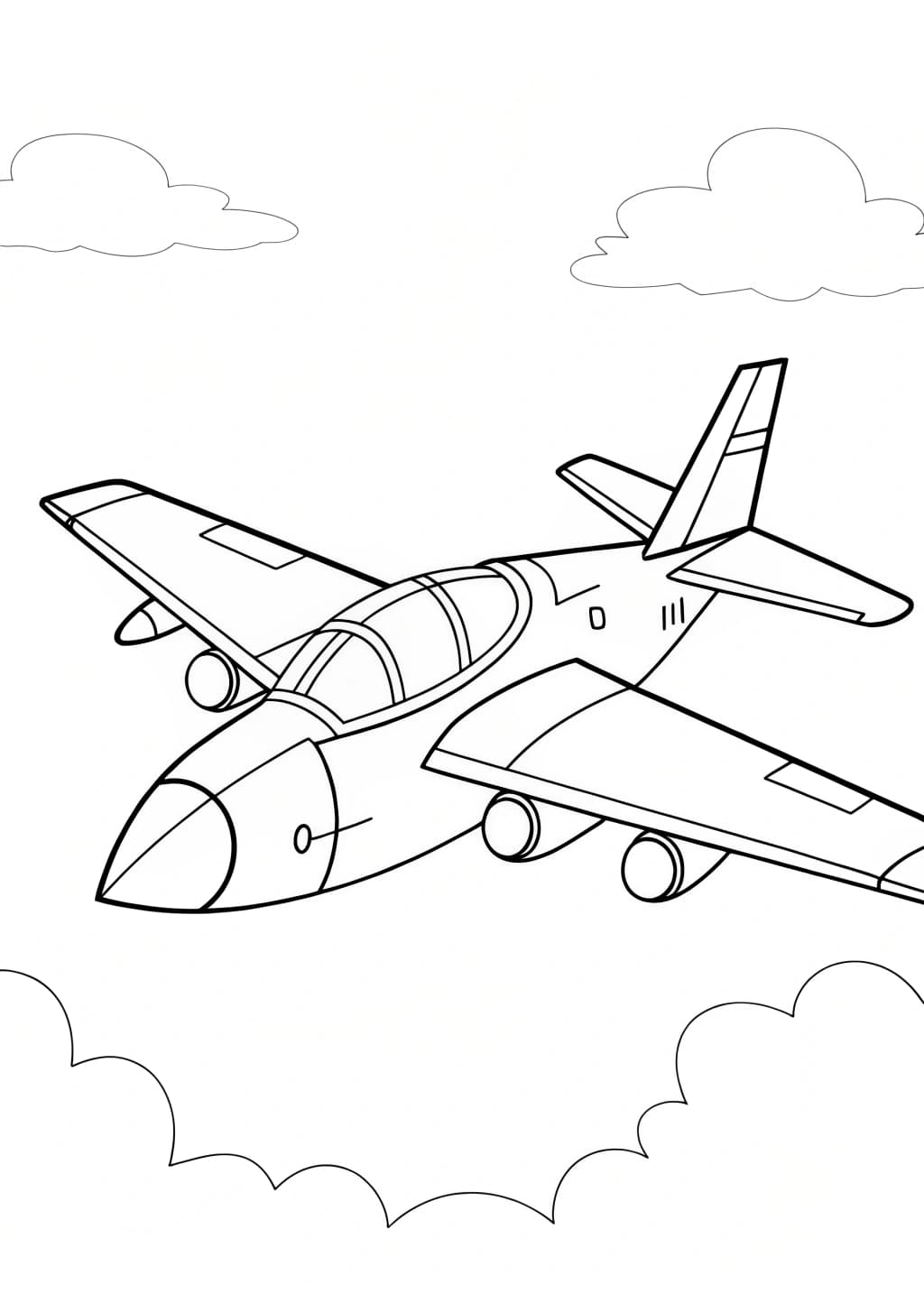 Army Plane Coloring Page