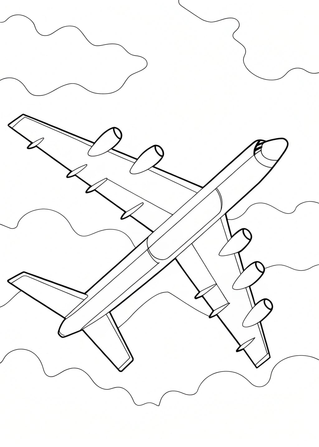 B-52 Bomber Coloring Page