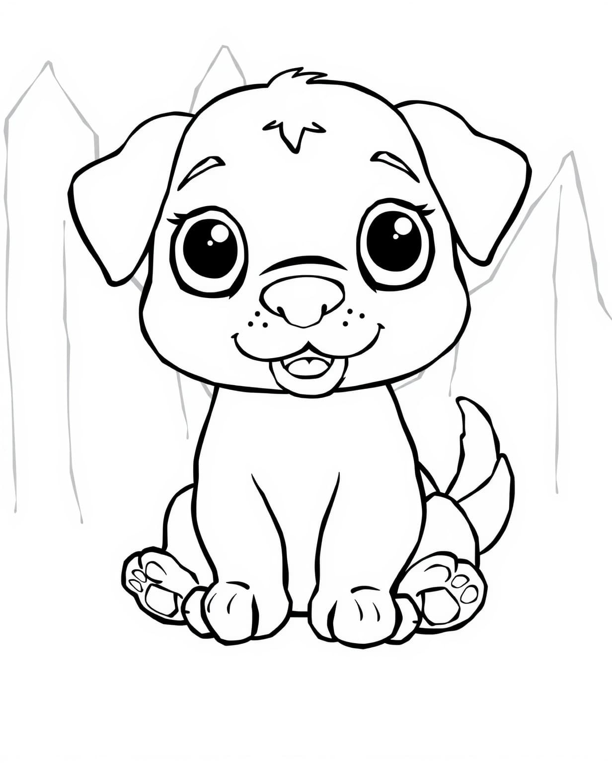 Baby Dog Coloring Page