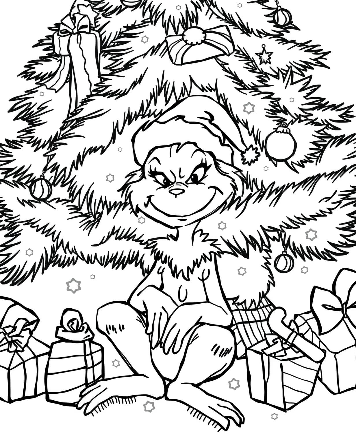 Baby Grinch Christmas Coloring Page