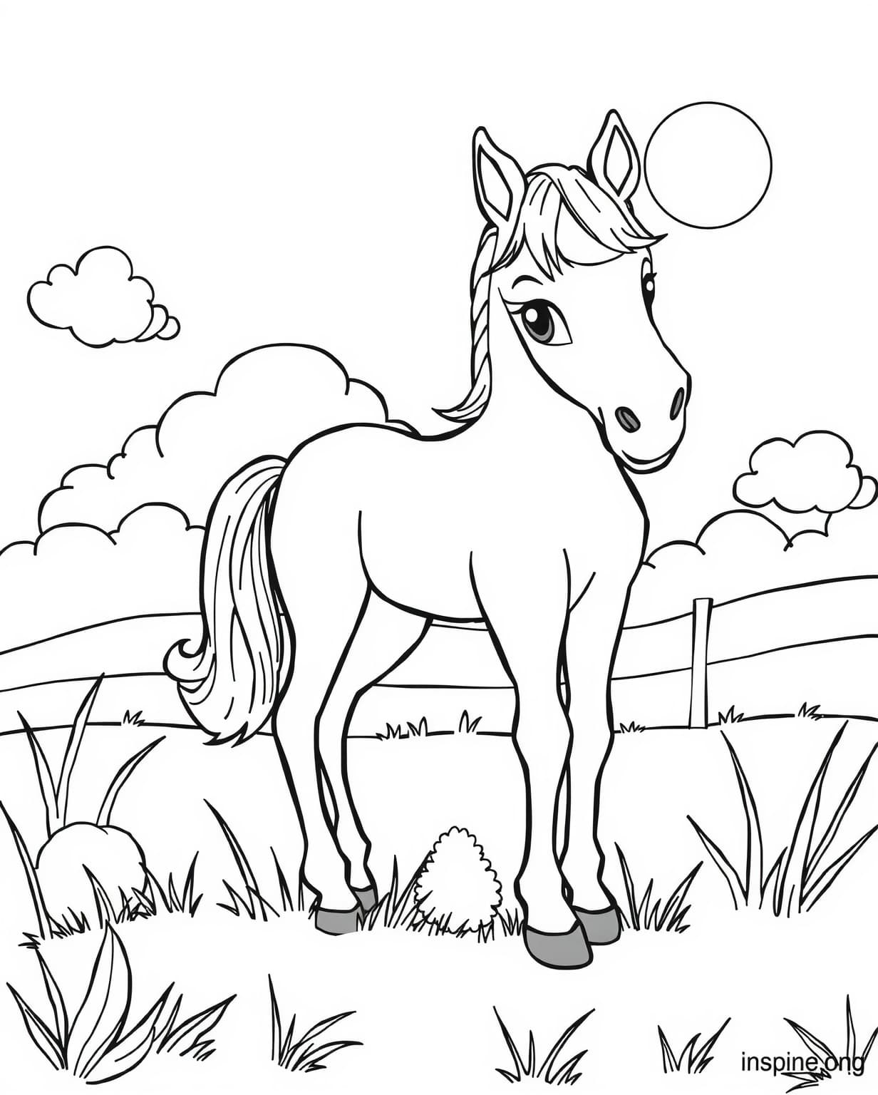 Baby Horse Coloring Page