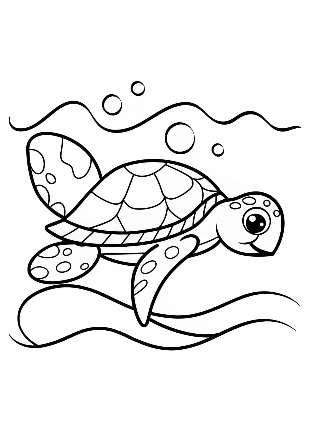 Baby Sea Turtle Coloring Page