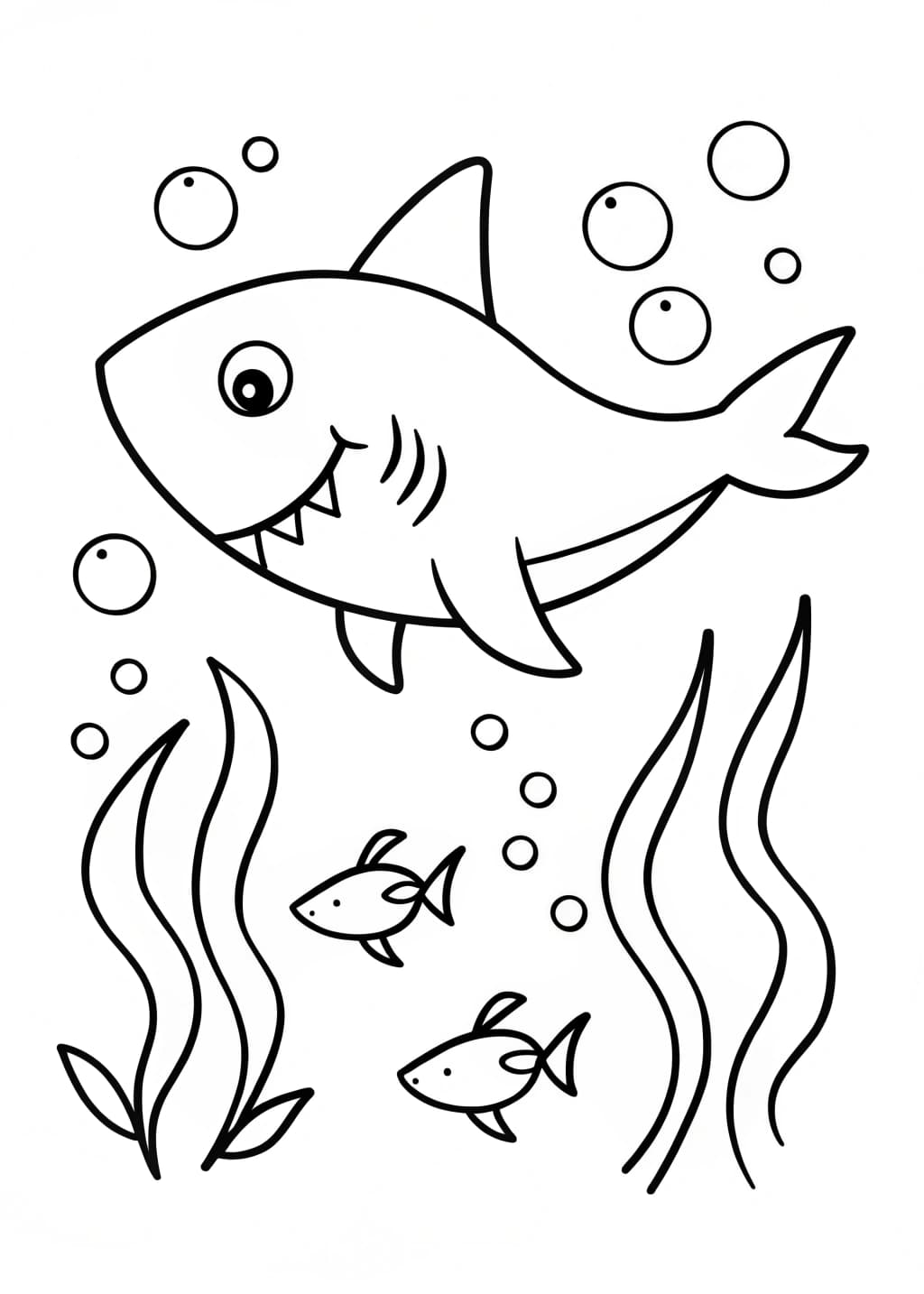 Baby Shark Coloring Page