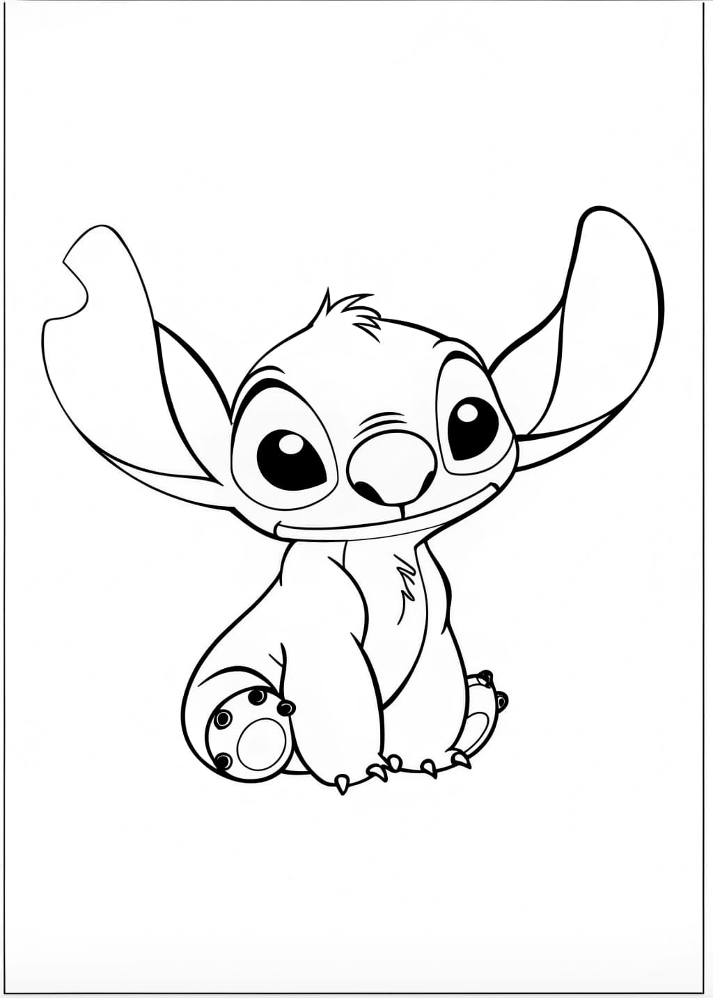 Baby Stitch Coloring Page