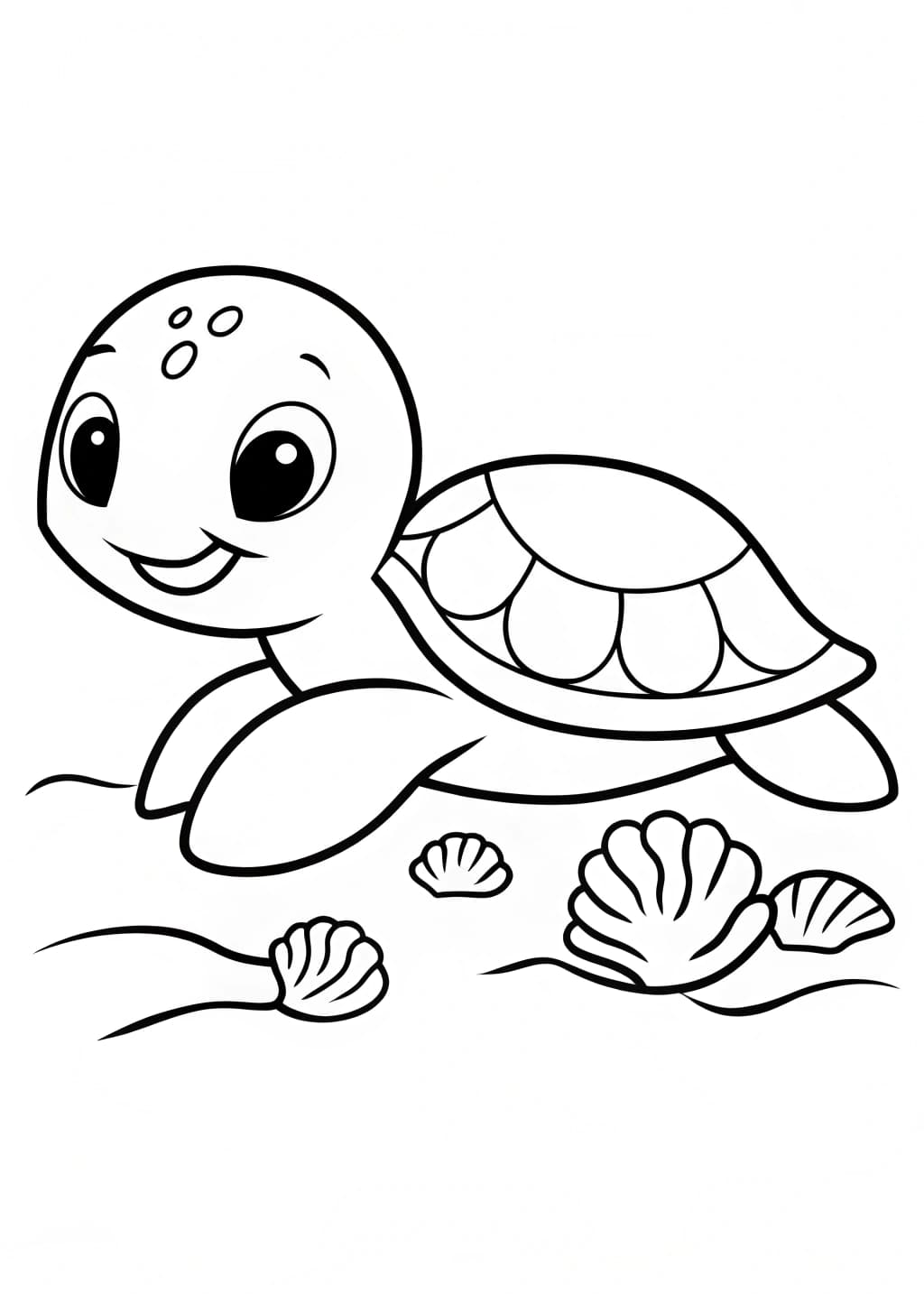 Baby Turtle Coloring Page