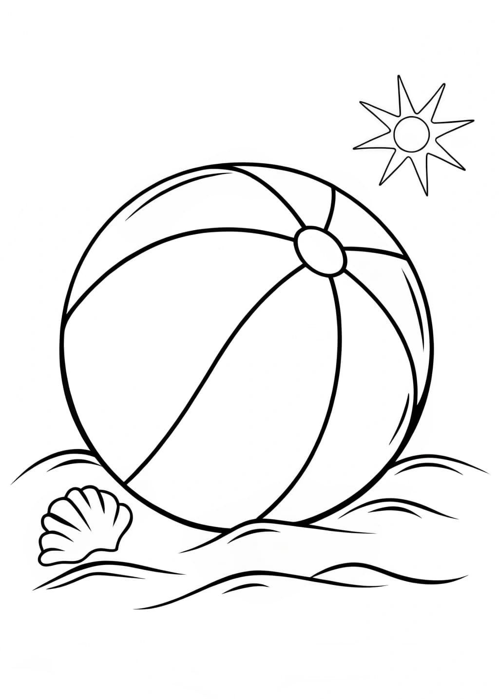 Beach Ball Coloring Sheet
