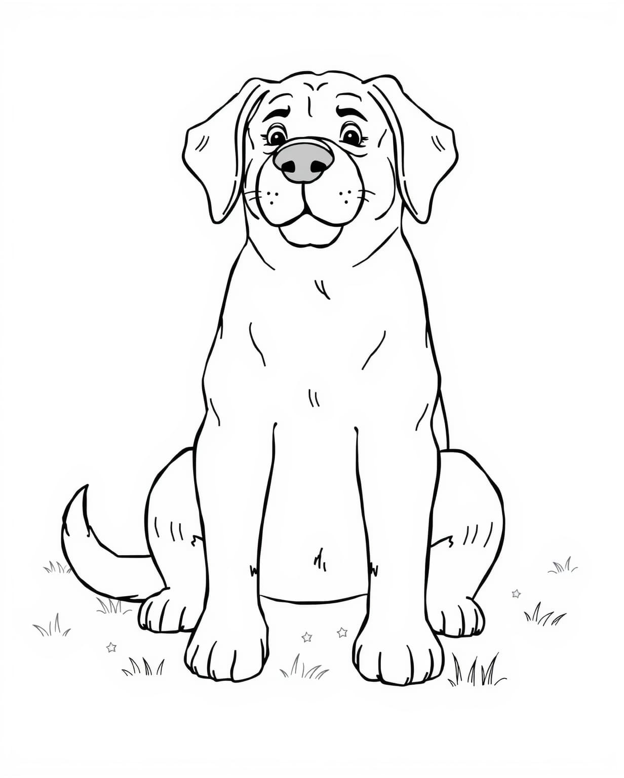 Big Dog Coloring Page