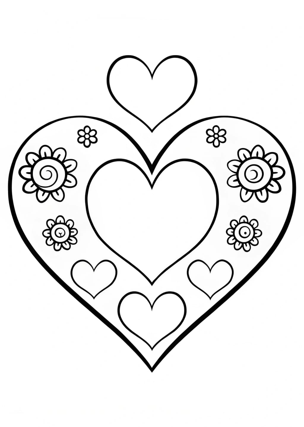 Big Heart Coloring Page