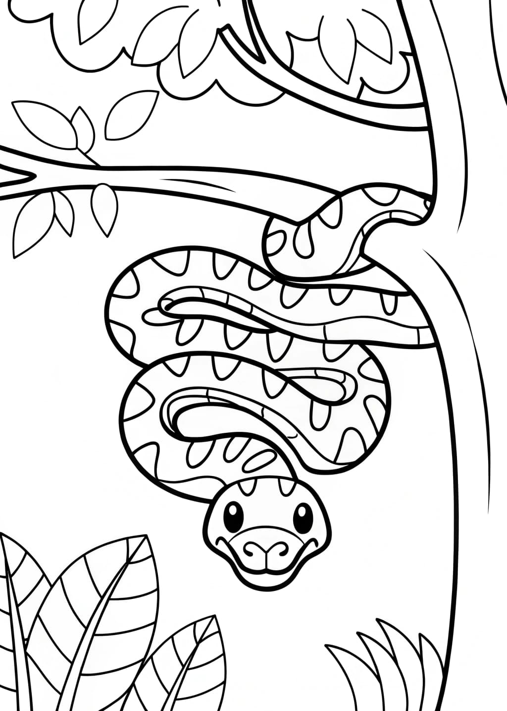 Boa Constrictor Coloring Page