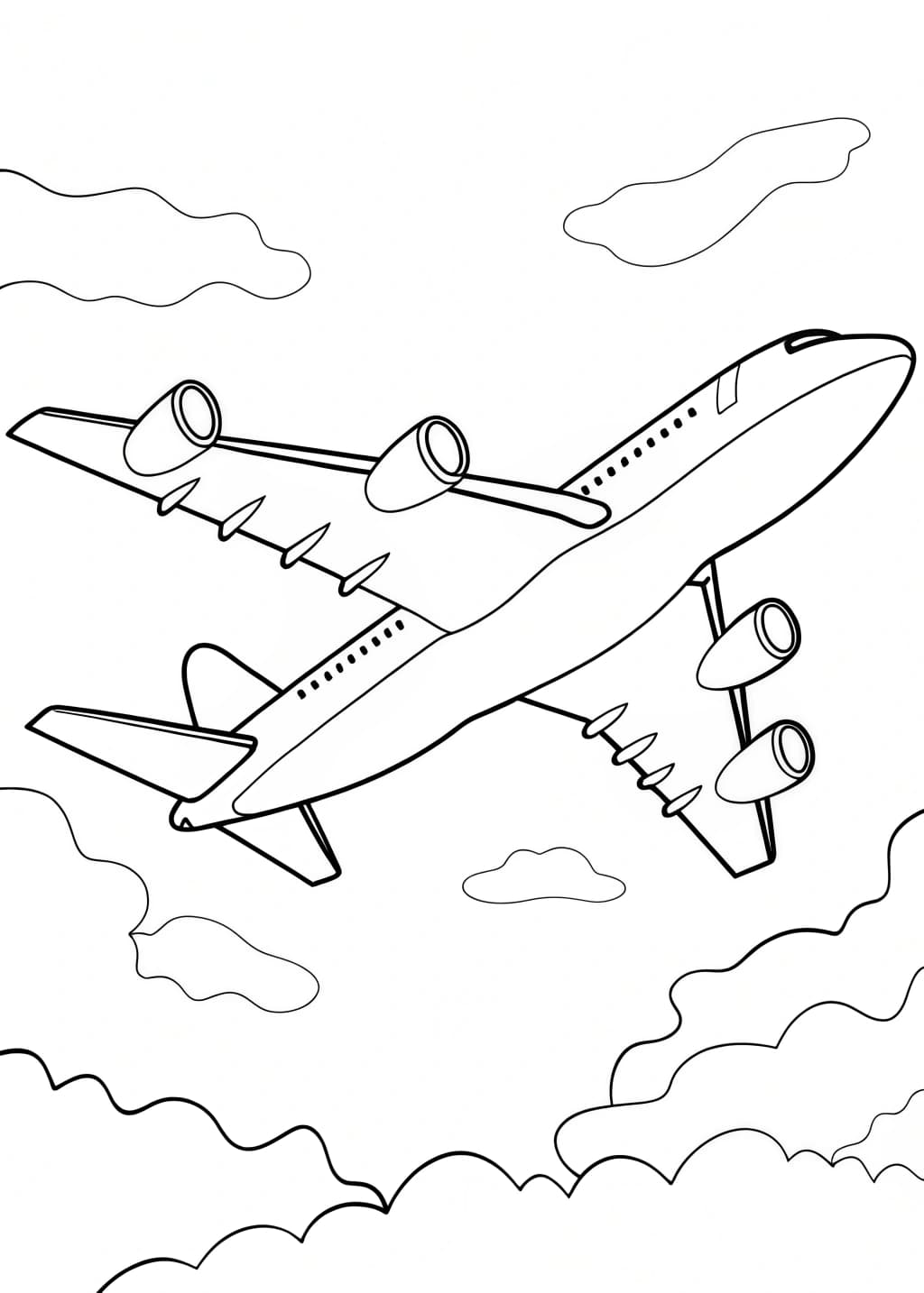 Boeing 747 Coloring Page