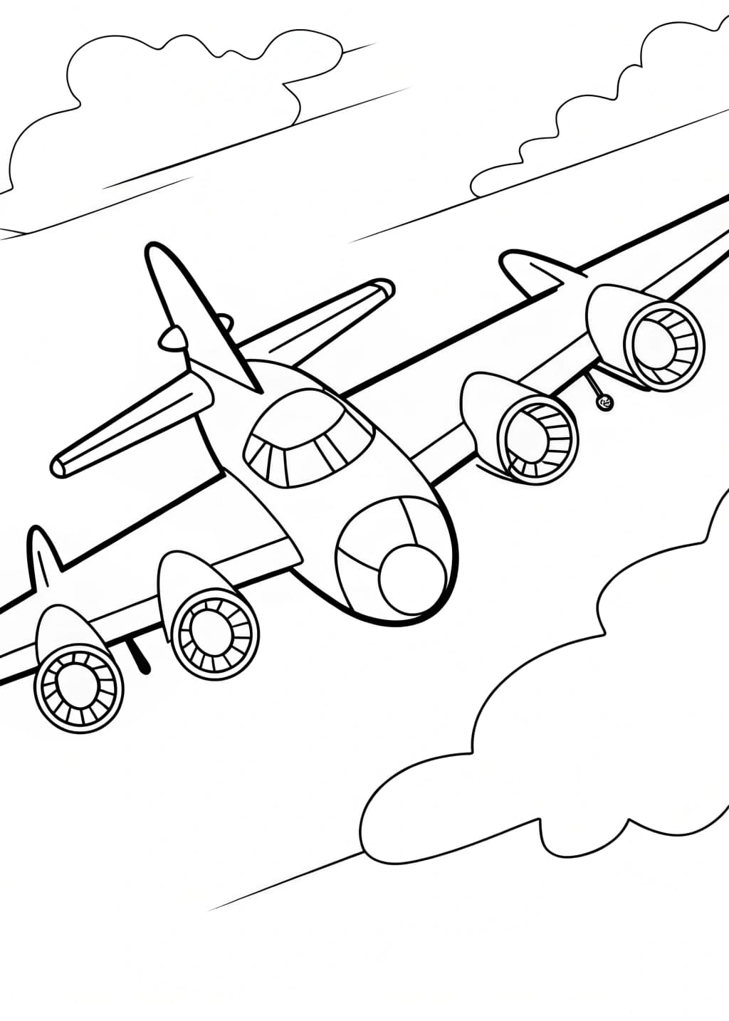 Bomber Plane Coloring Page