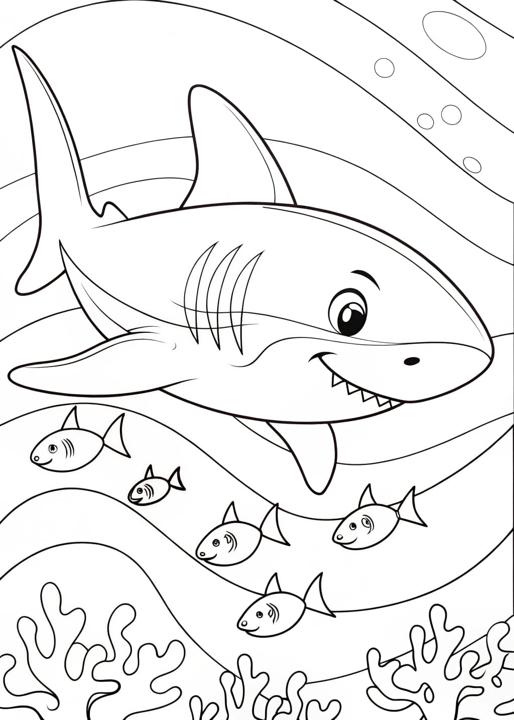 Bull Shark Coloring Page