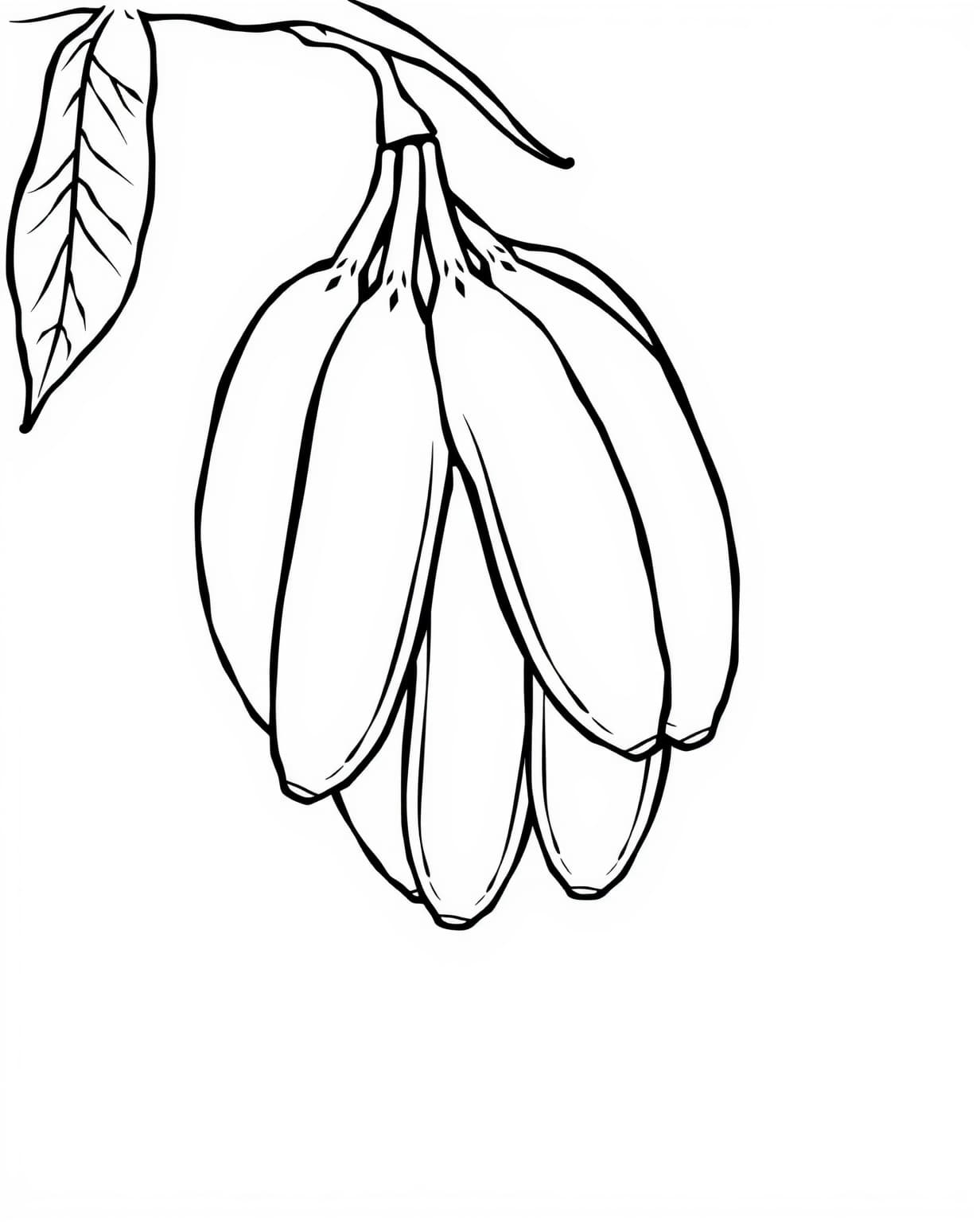 Bunch of Bananas Coloring Page