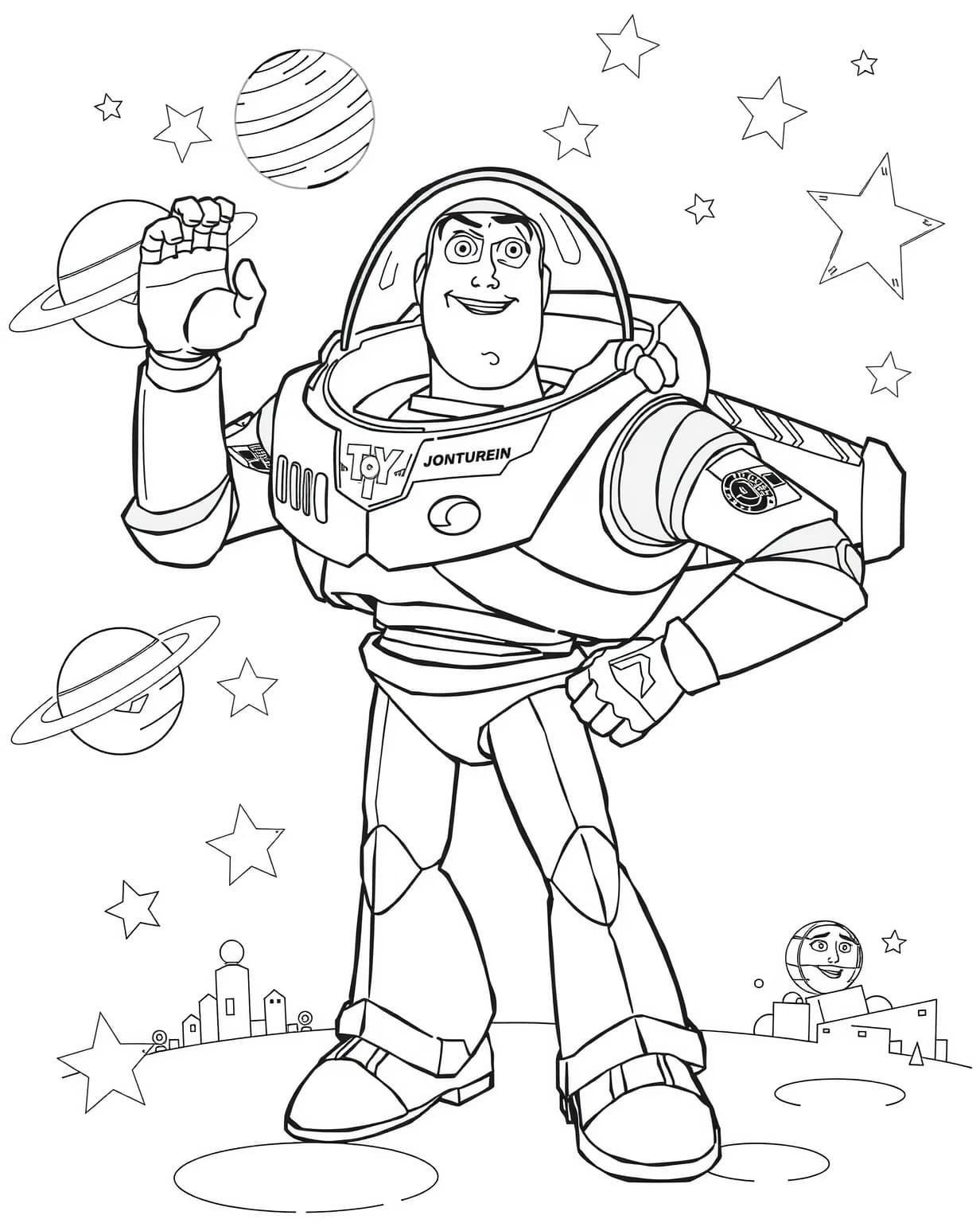Buzz Lightyear’s Space Adventure Coloring Page