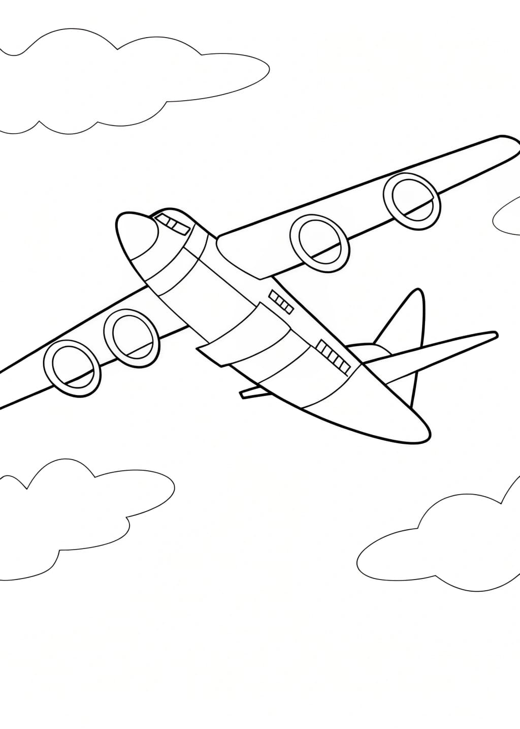Cargo Plane Coloring Page
