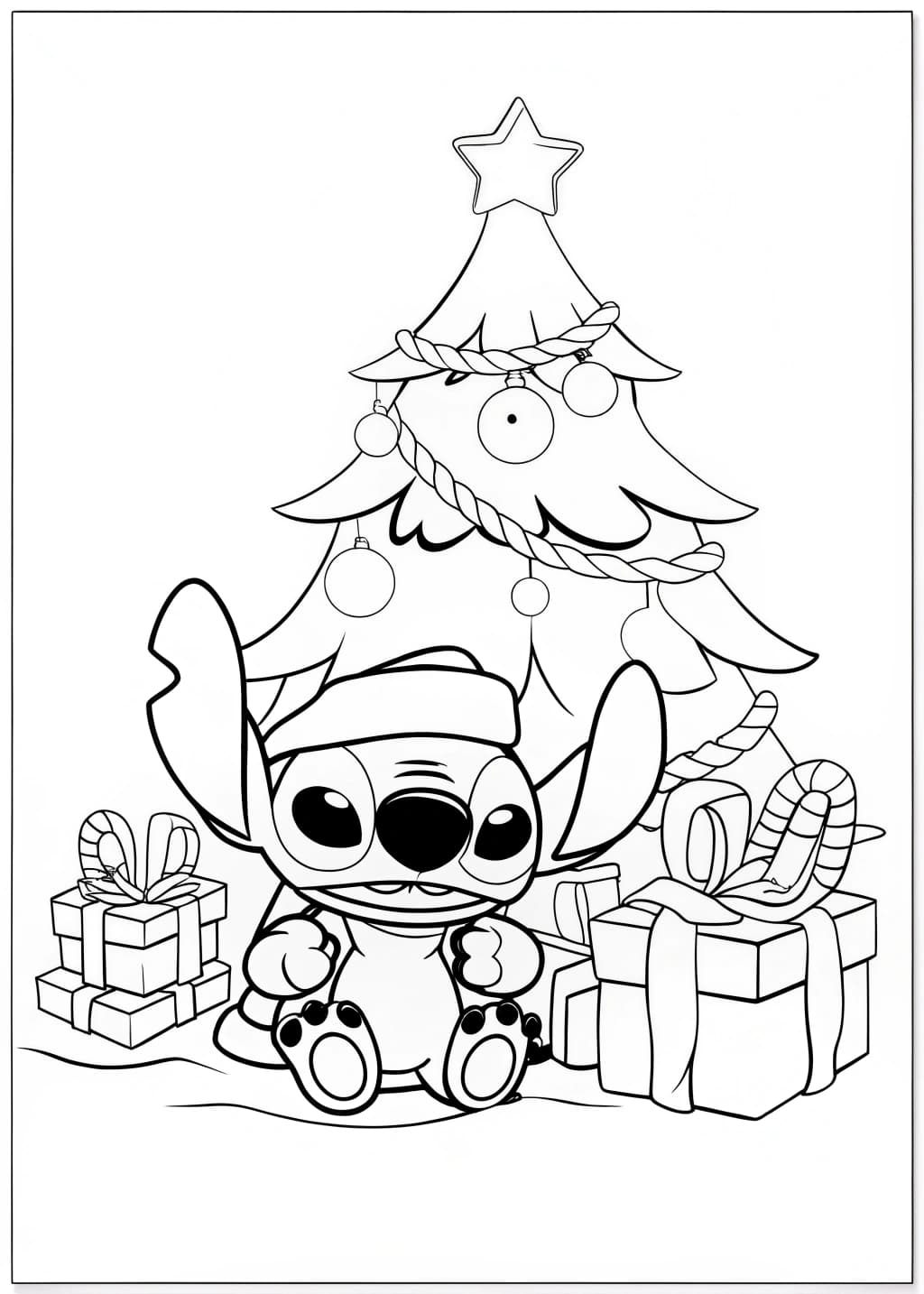 Christmas Stitch Coloring Page