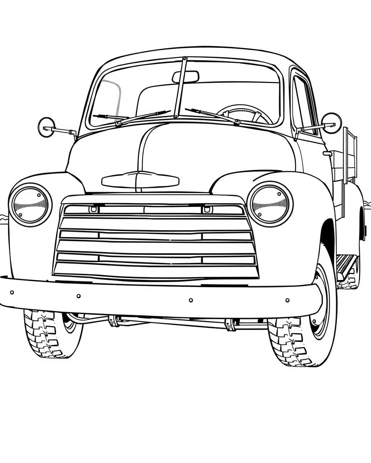Classic Truck Coloring Page