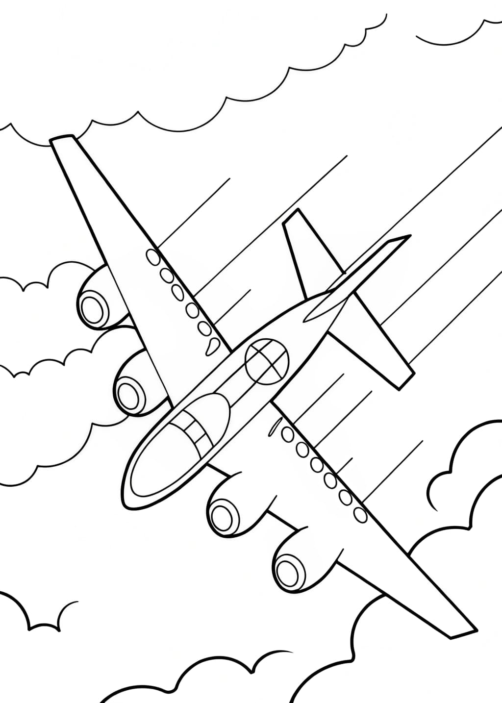 Cool Airplane Coloring Page