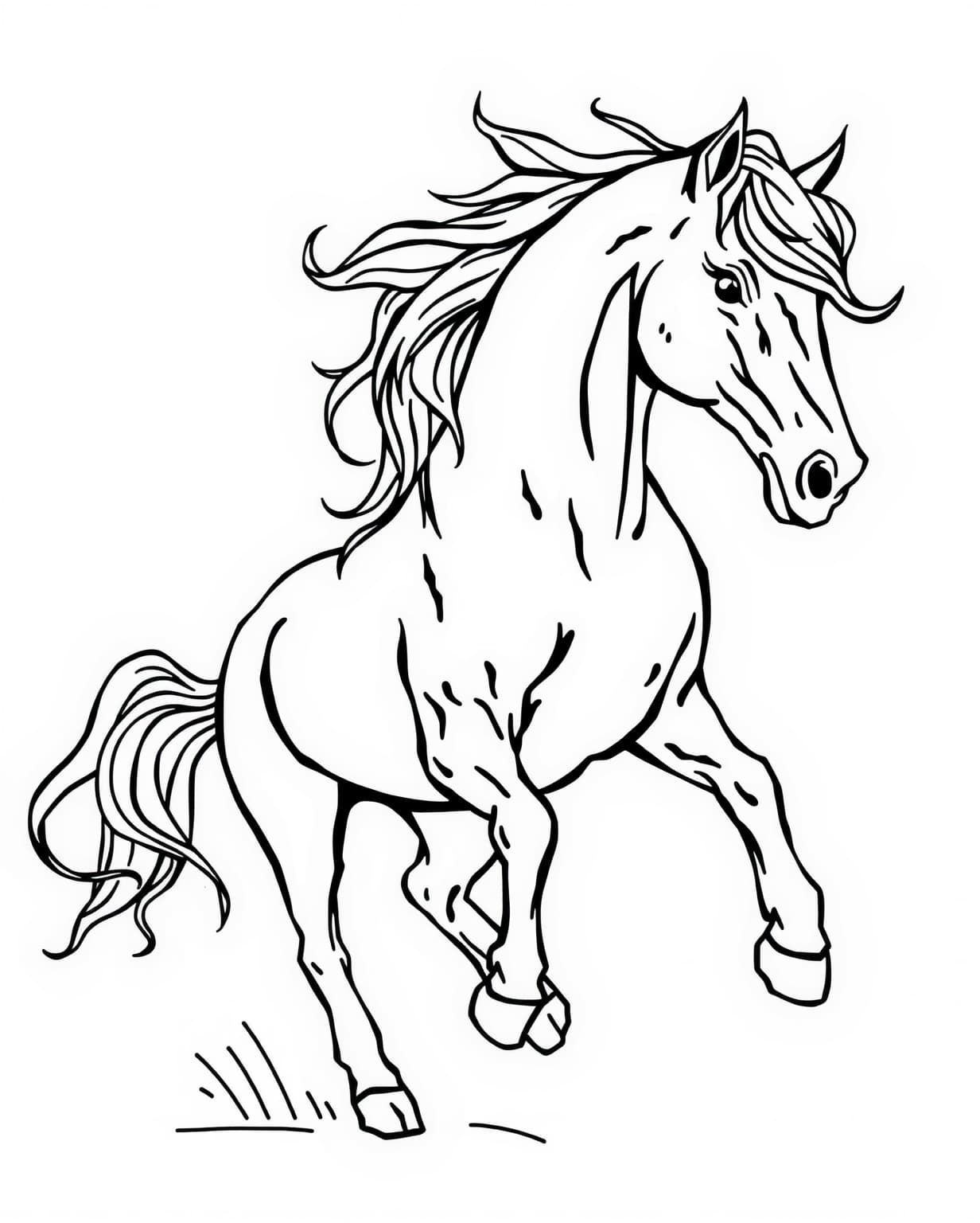Cool Horse Coloring Page