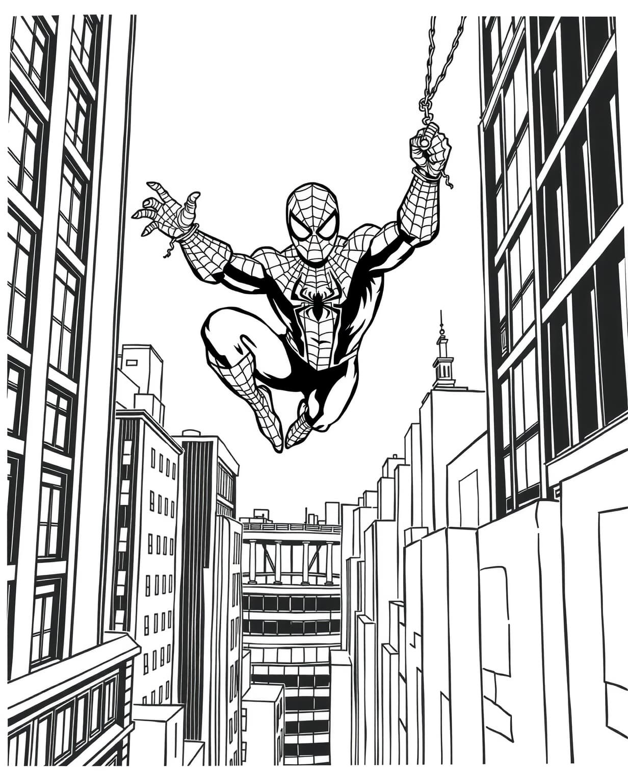 Cool Spiderman Coloring Page
