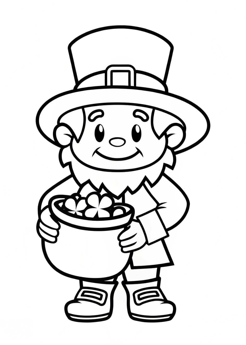 Cute Leprechaun Coloring Page