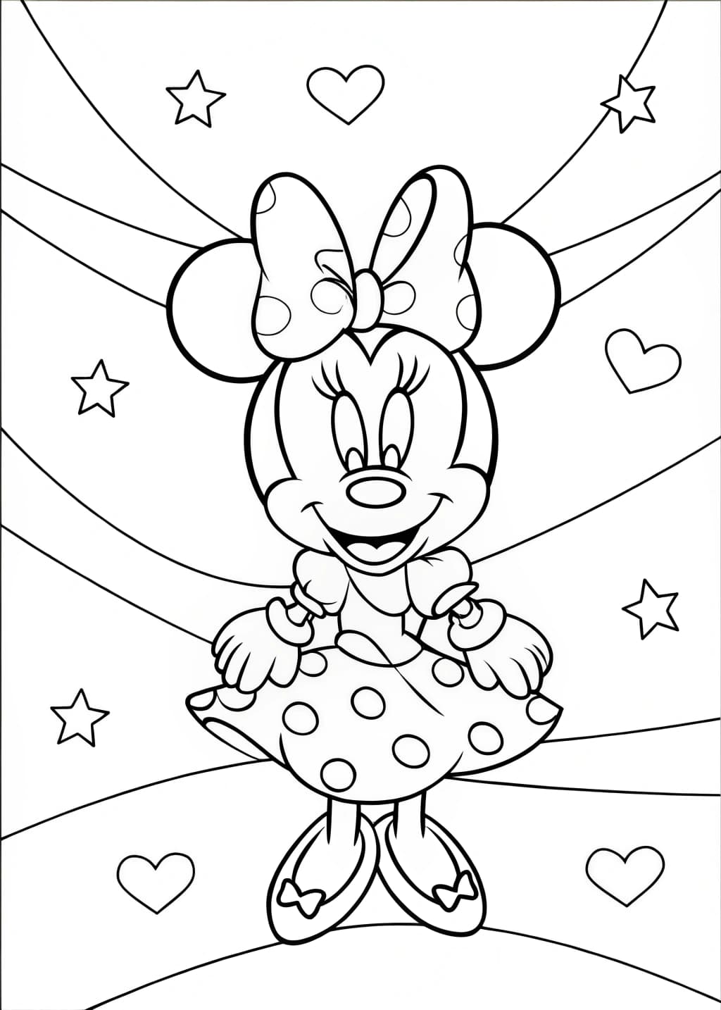 Cute Minnie Mouse Coloring Page