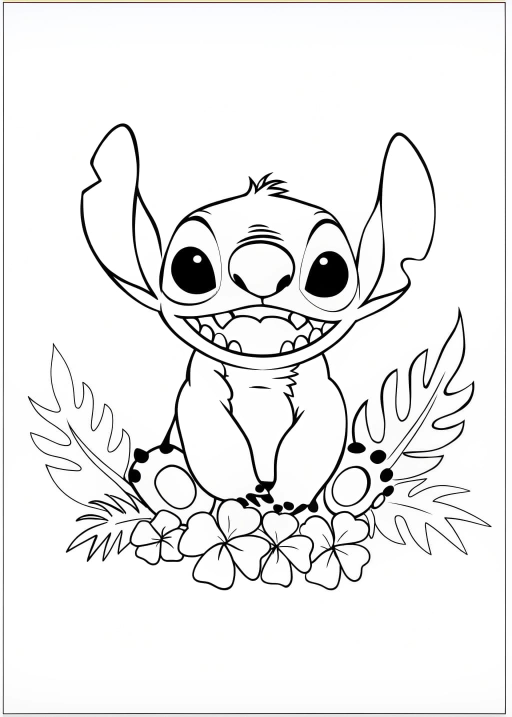 Cute Stitch Coloring Page