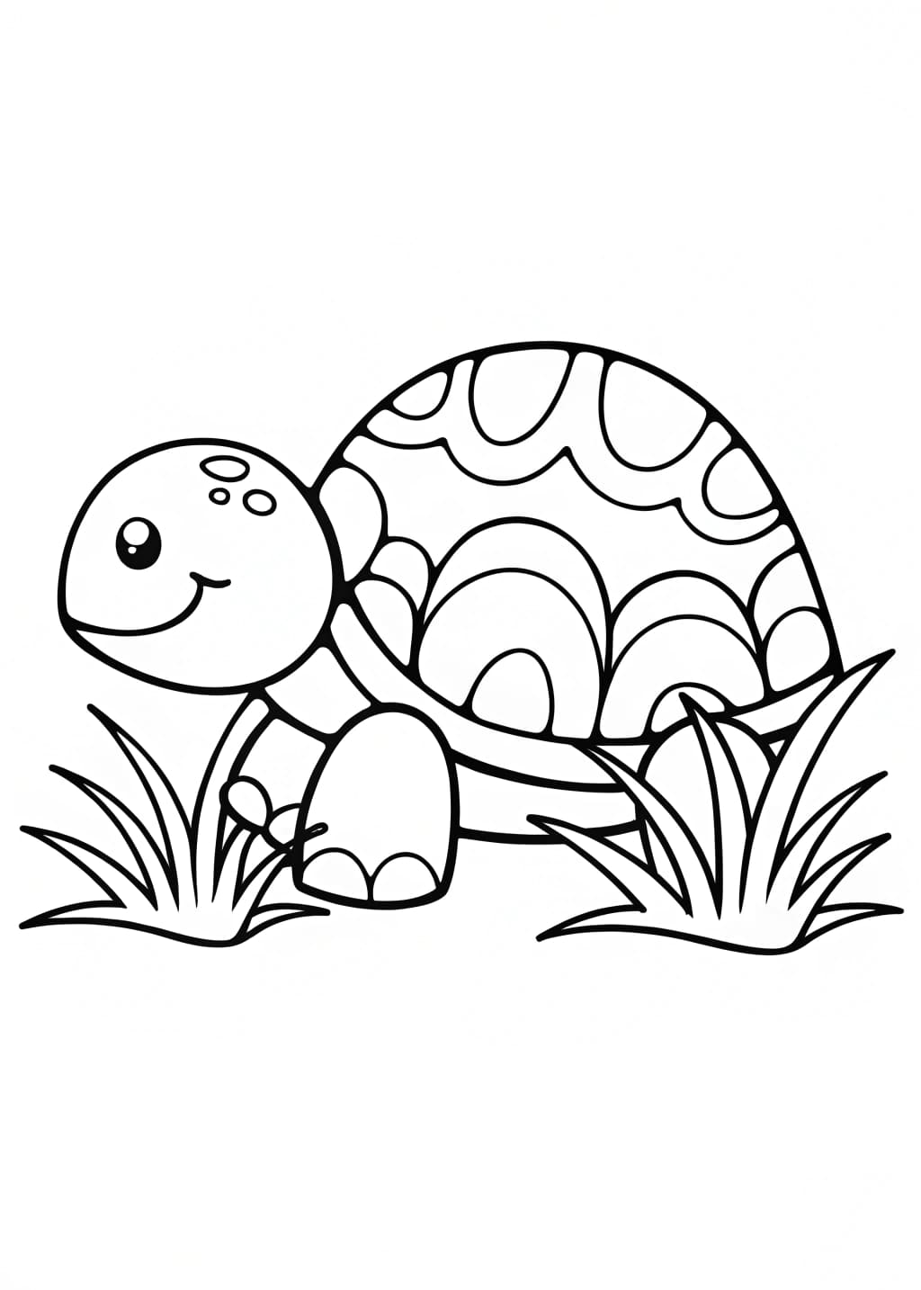Cute Turtle Coloring Page
