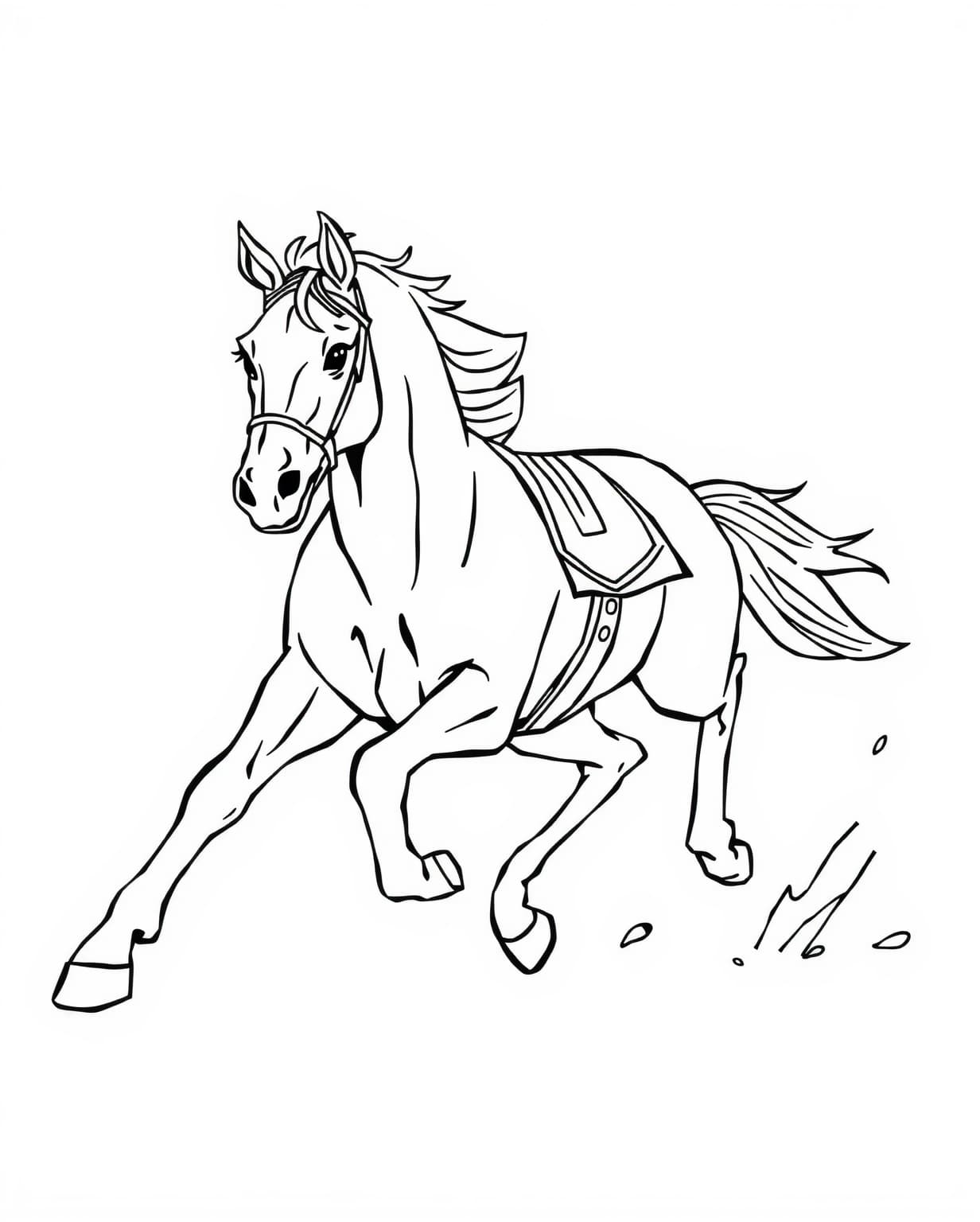 Derby Horse Coloring Page