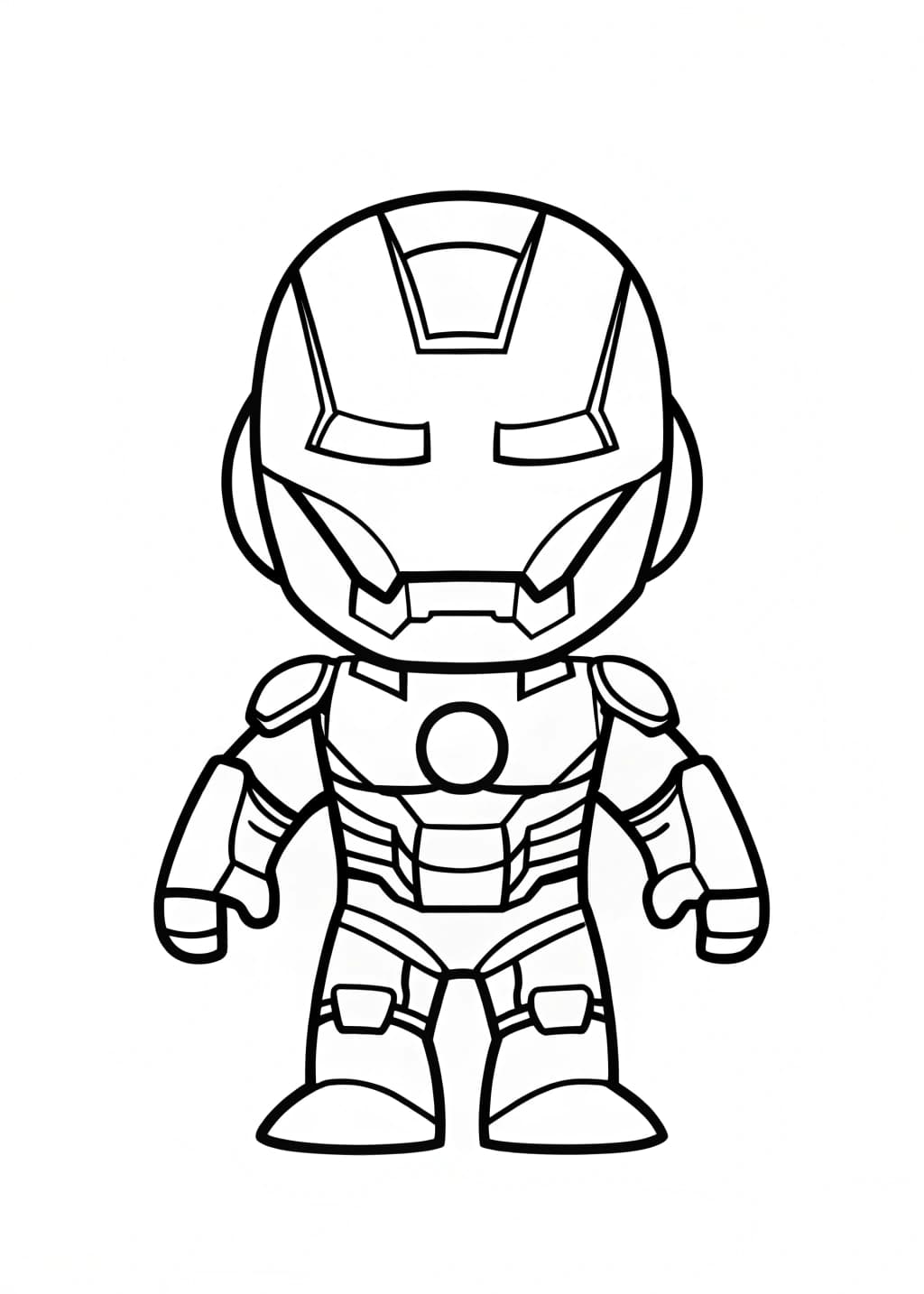 Easy Iron Man Coloring Page