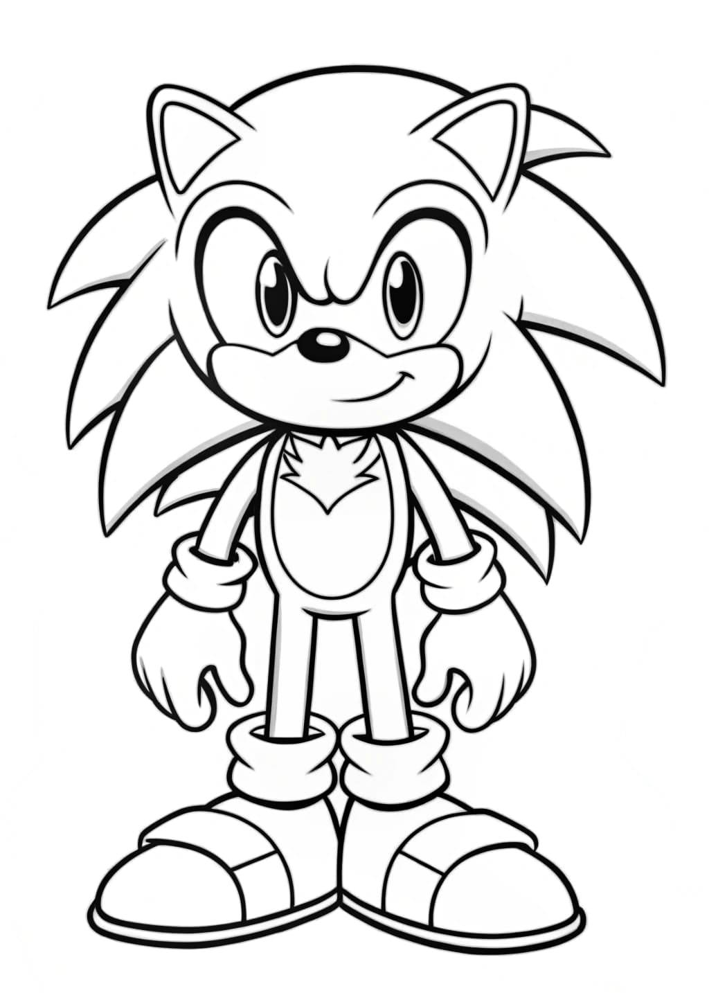 Easy Sonic Coloring Page