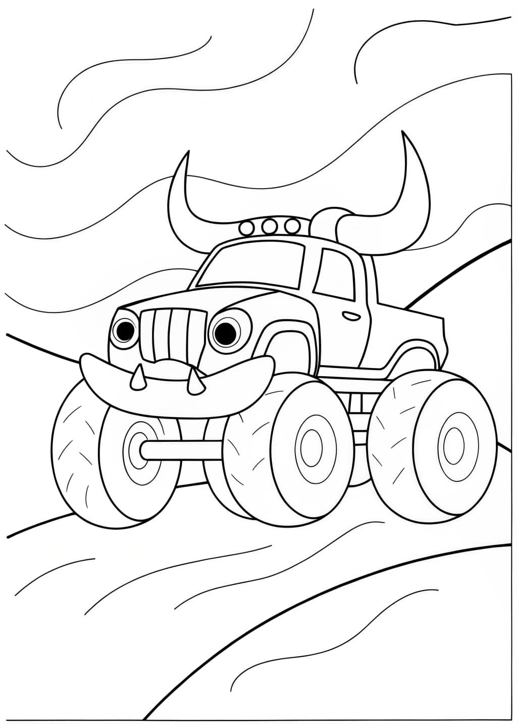El Toro Loco Monster Jam Truck Coloring Page