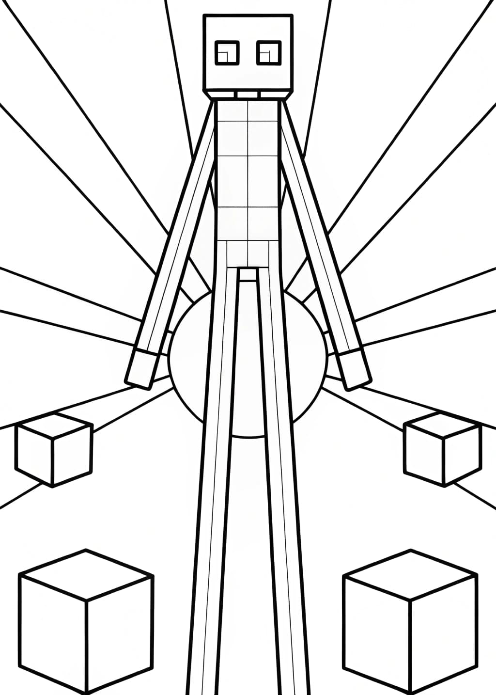 Enderman Coloring Page