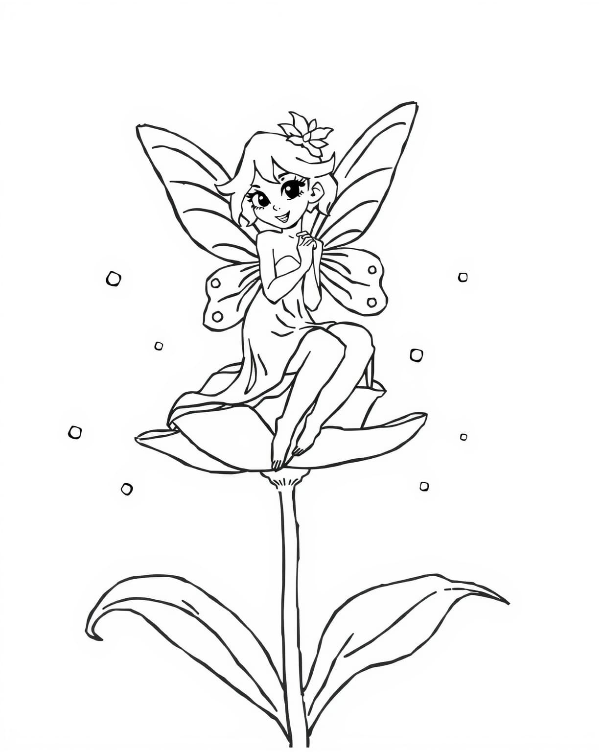 Fairy Coloring Page for Girls