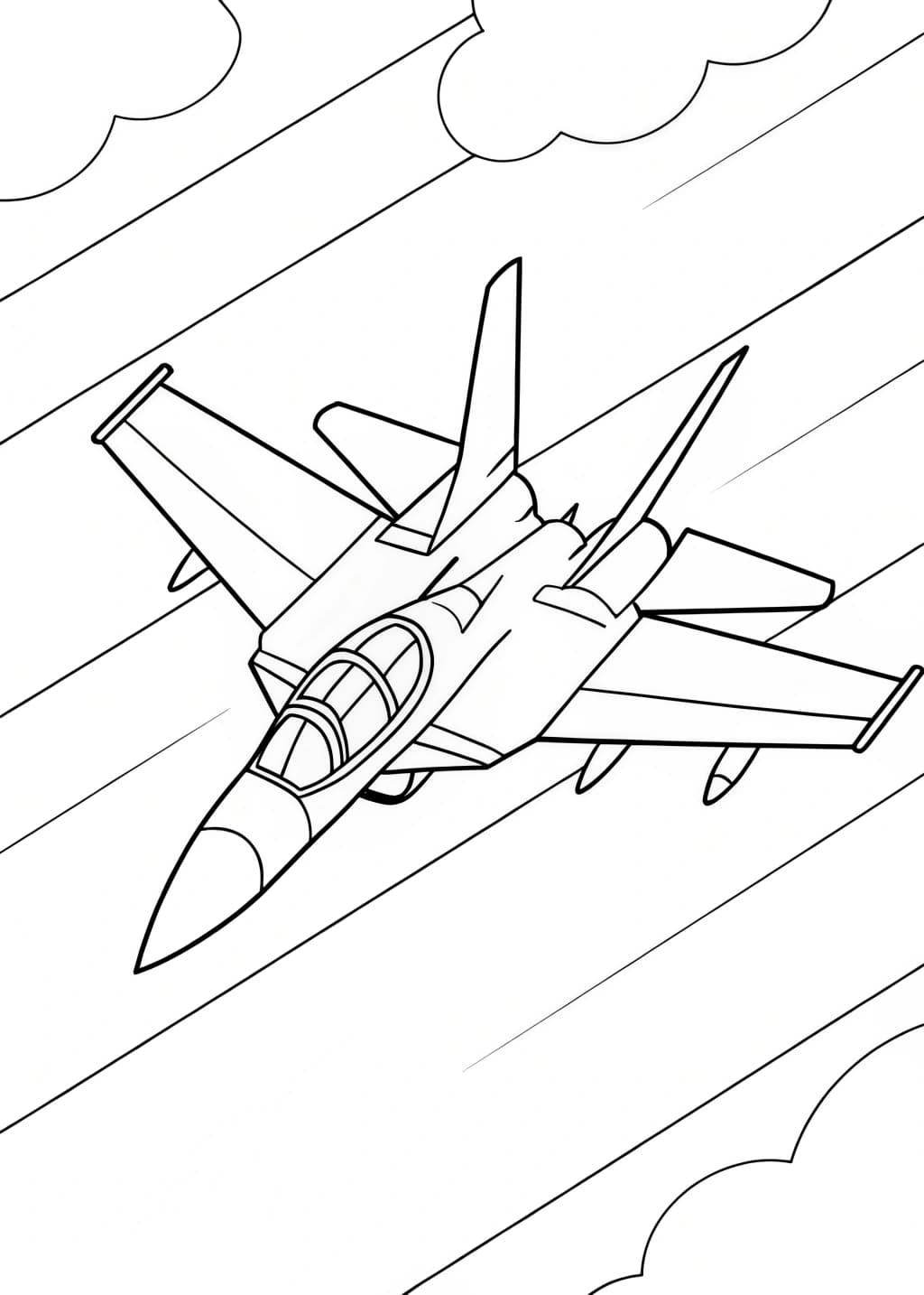 Fighter Jet Coloring Page