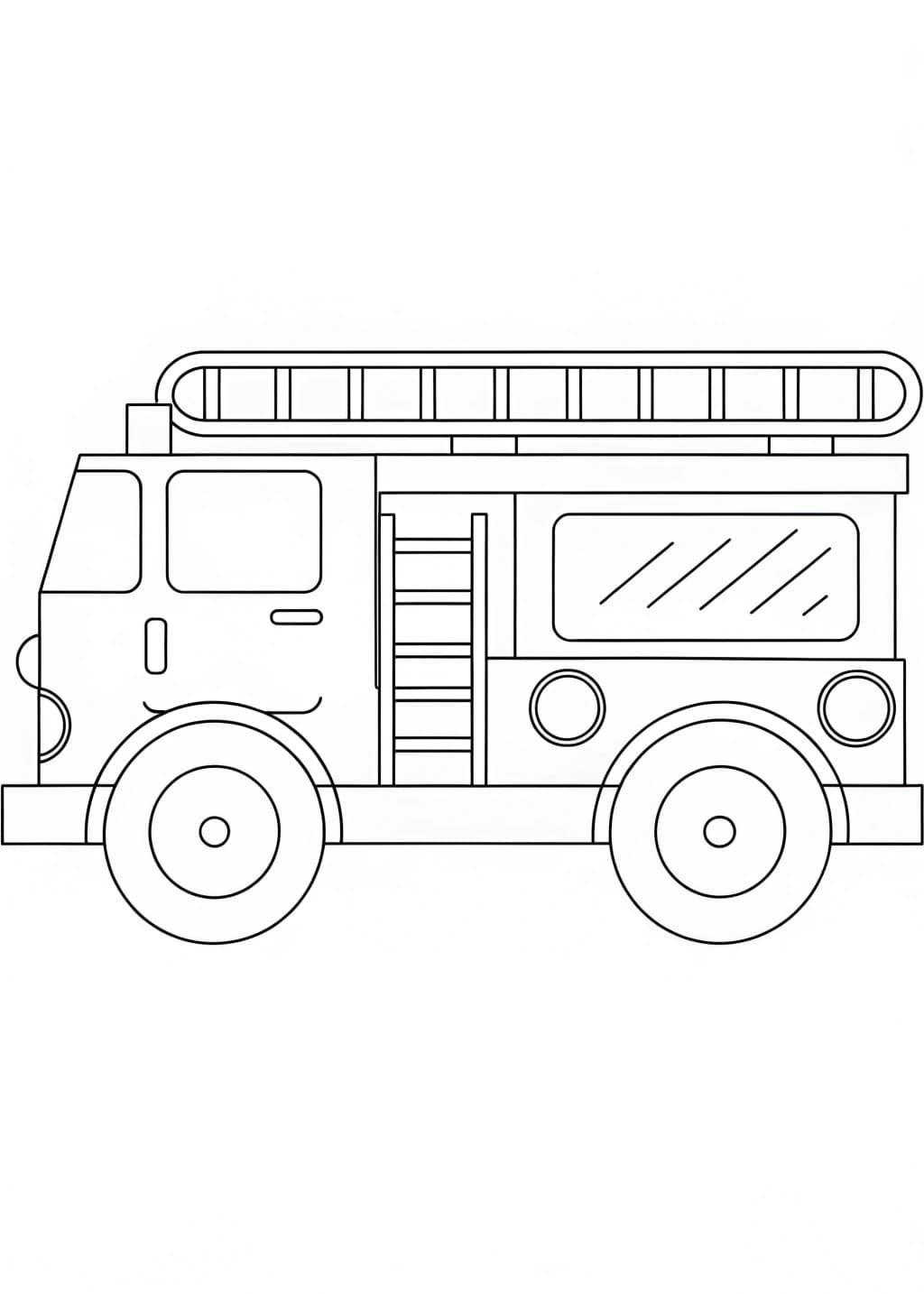Fire Truck Coloring Page For Toddlers