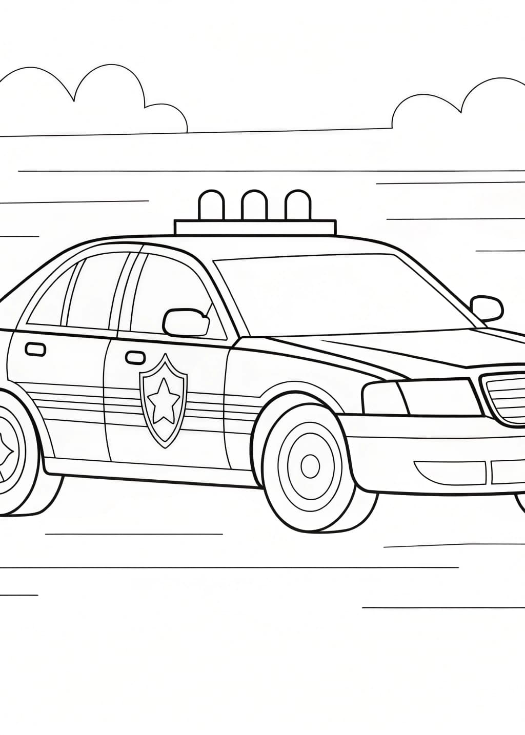 Ford Police Car Coloring Page