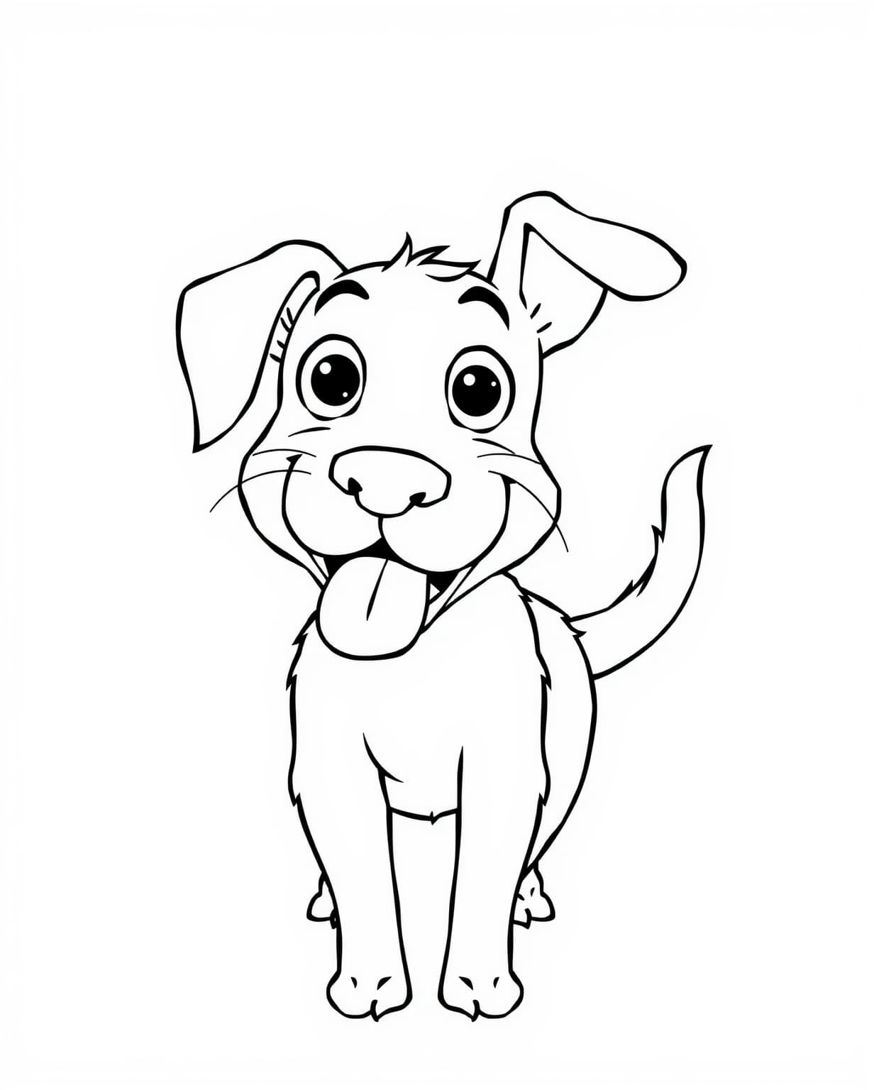 Funny Dog Coloring Page