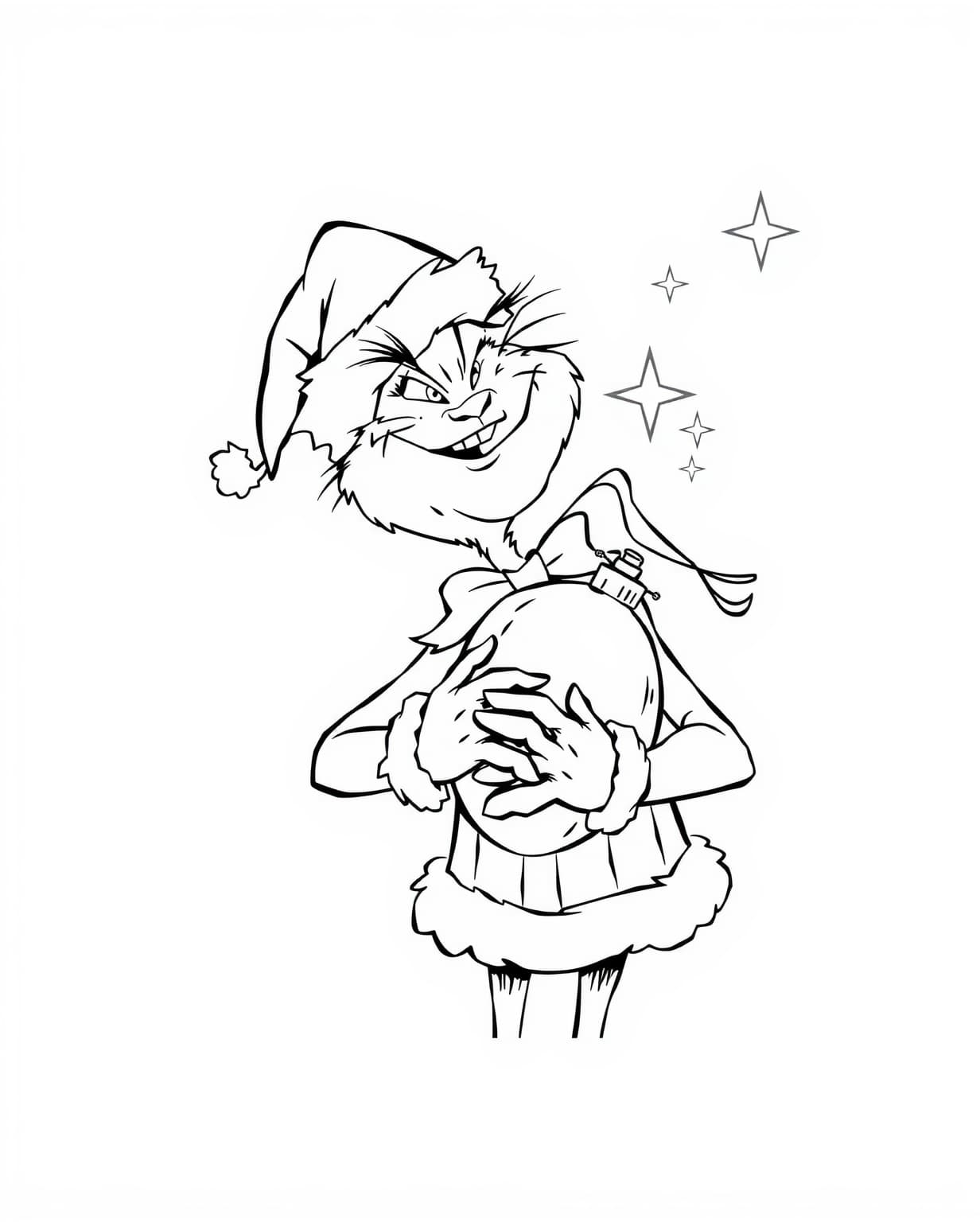 Funny Grinch Coloring Page