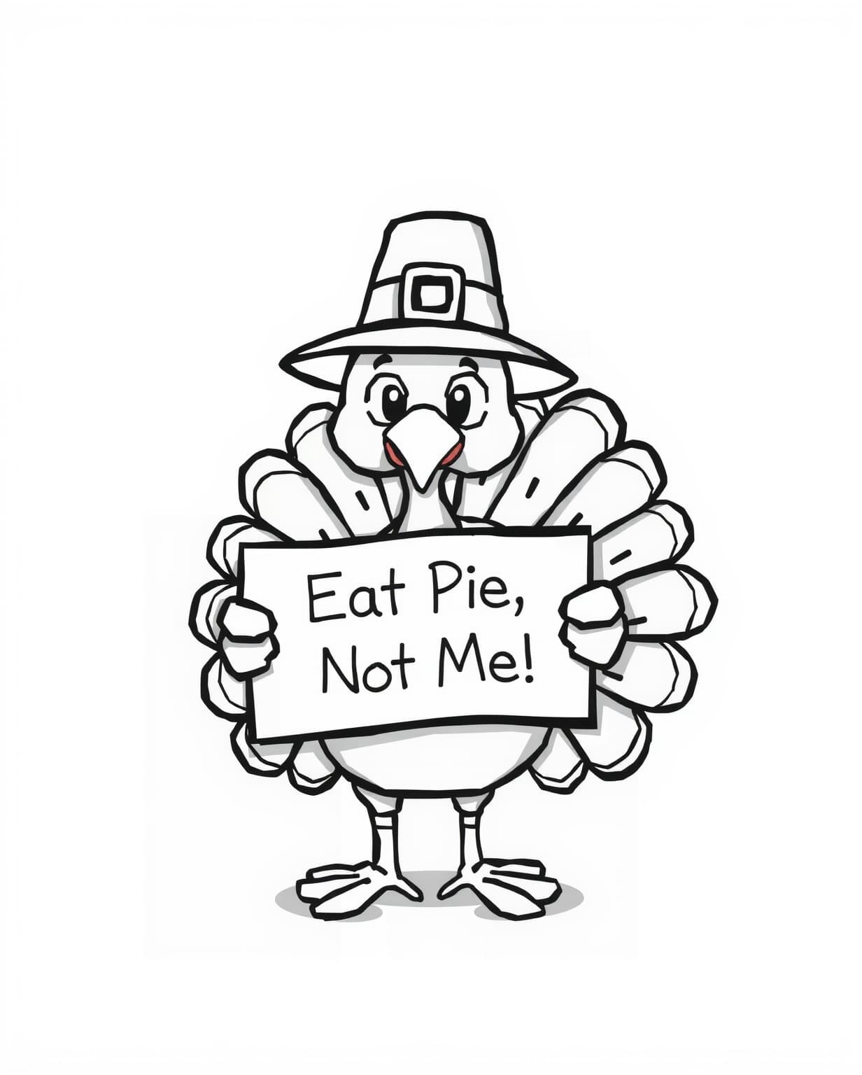 Funny Turkey Coloring Page