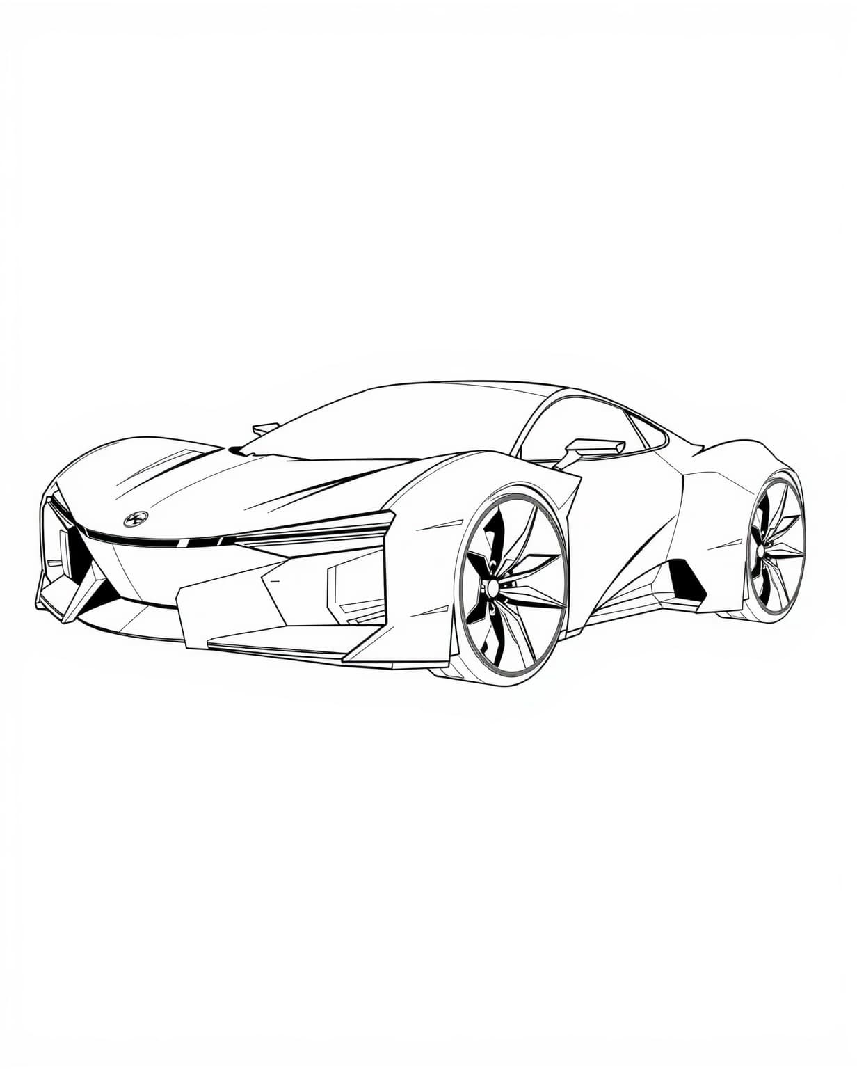 Futuristic Car Design Coloring Page