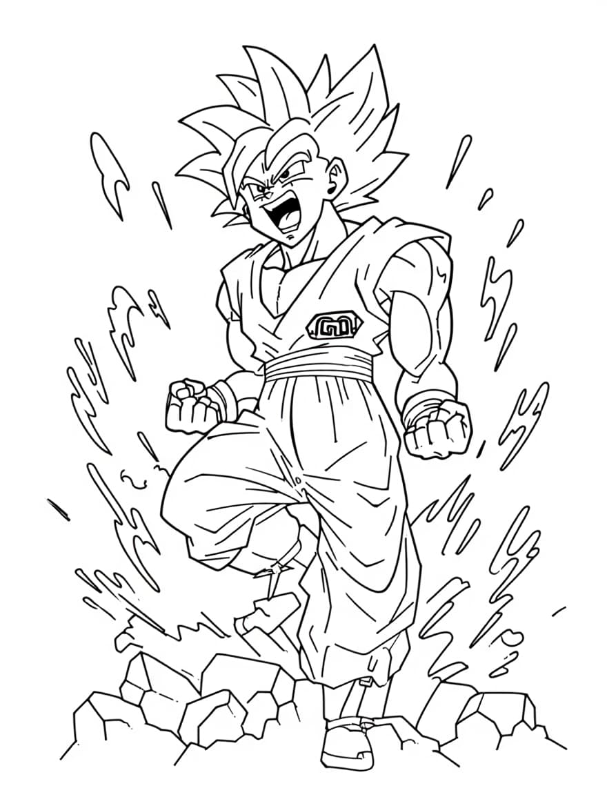 Giant Ape Goku Coloring Sheet