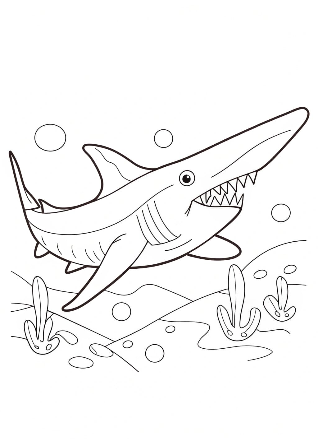 Goblin Shark Coloring Page