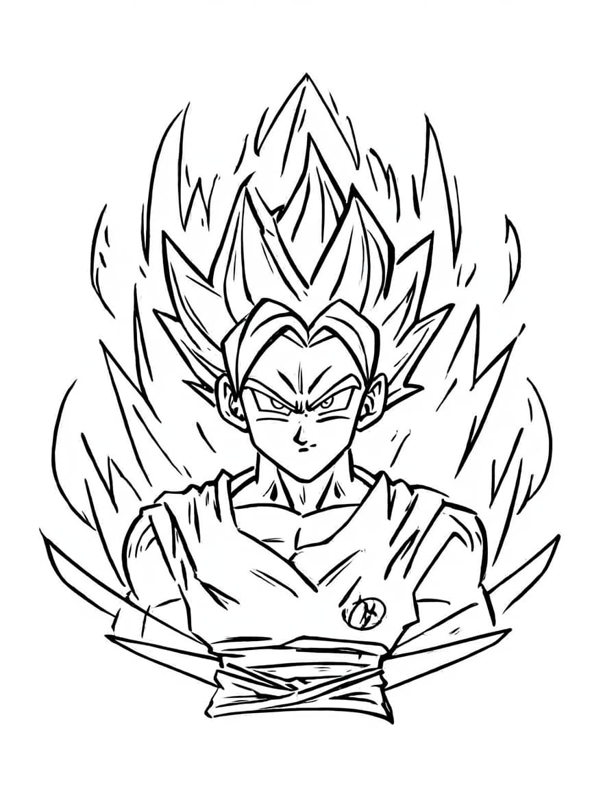 Goku Ultra Instinct Coloring Page