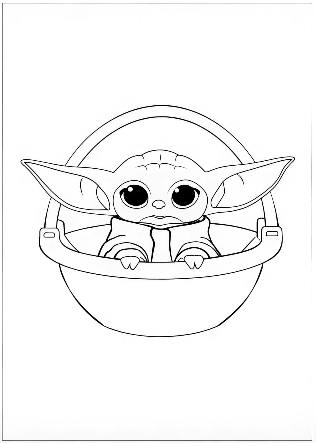 Grogu Coloring Page