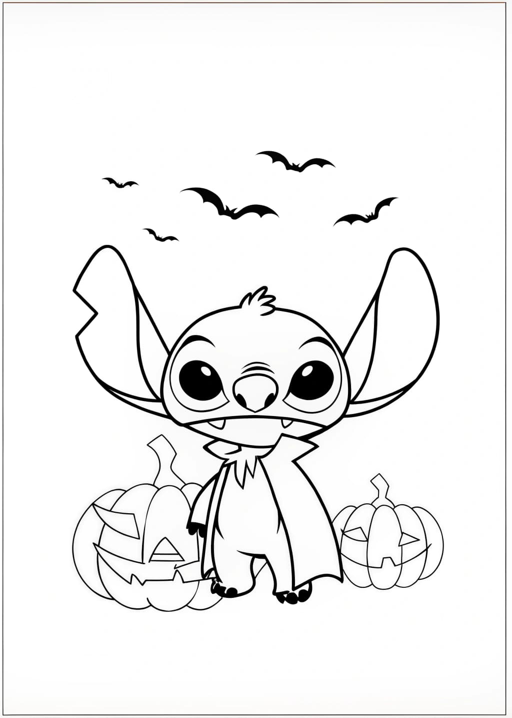 Halloween Stitch Coloring Page