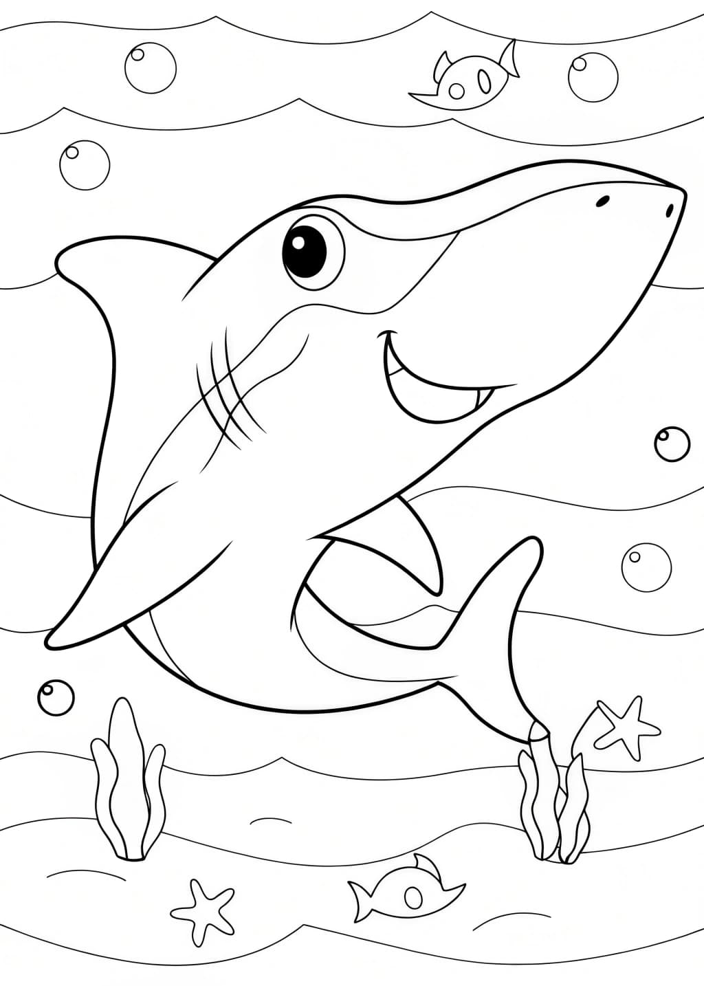 Hammerhead Shark Coloring Page
